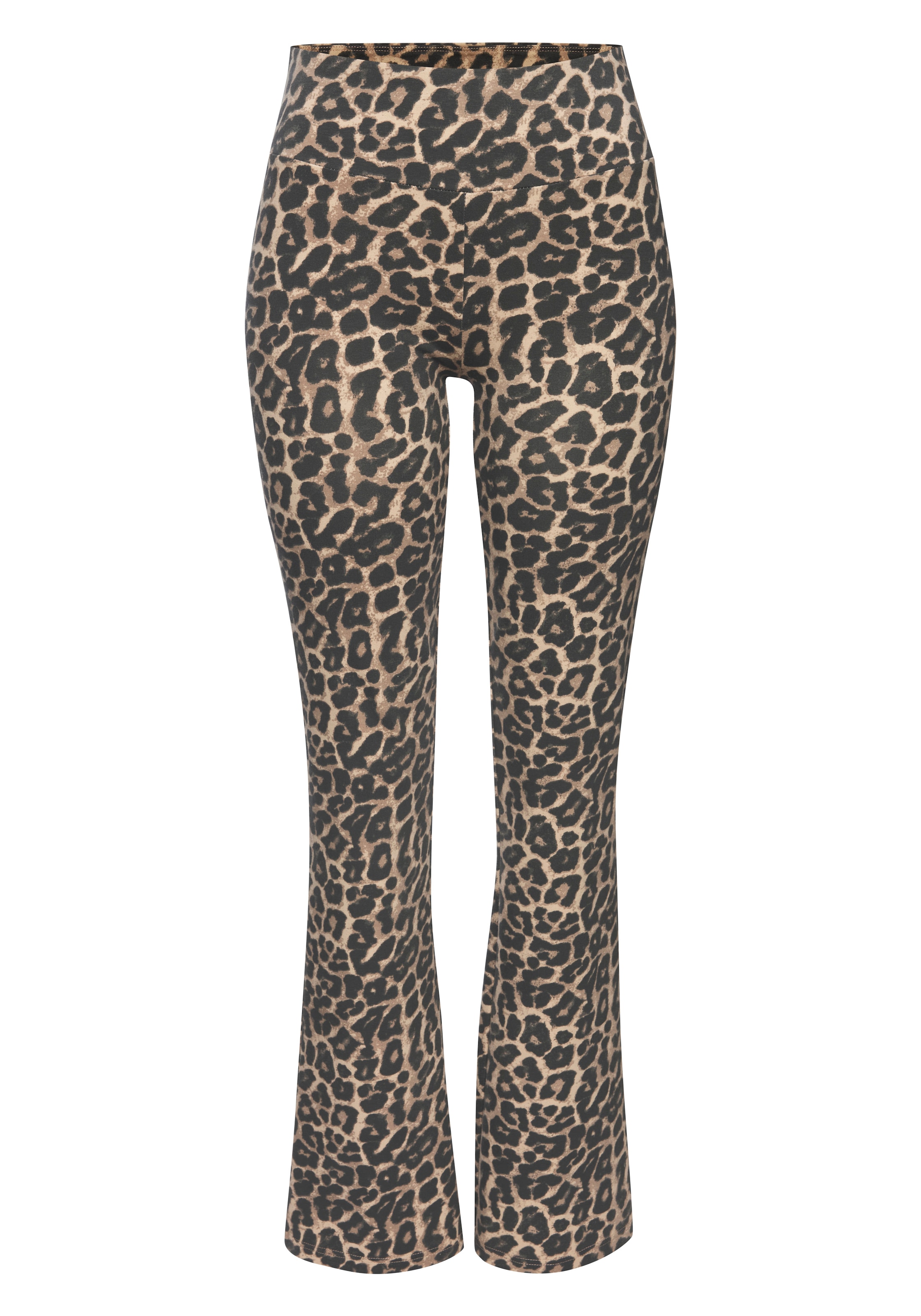 Buffalo Leggings  in Leo Print mit ausgestellten Beinen, Home-und Loungewear