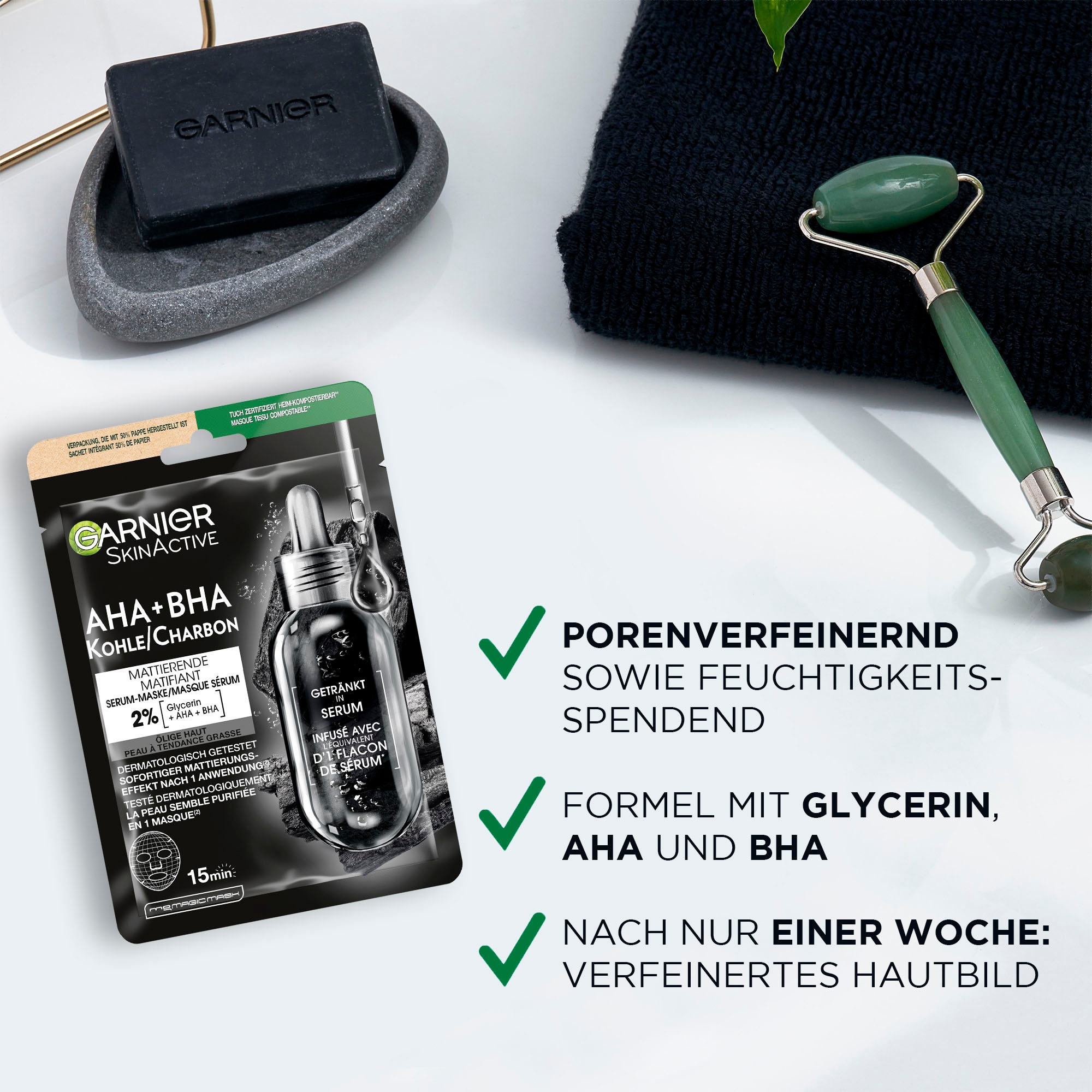 GARNIER Gesichtspflege-Set »Black Skin Routine Set«, (Set)