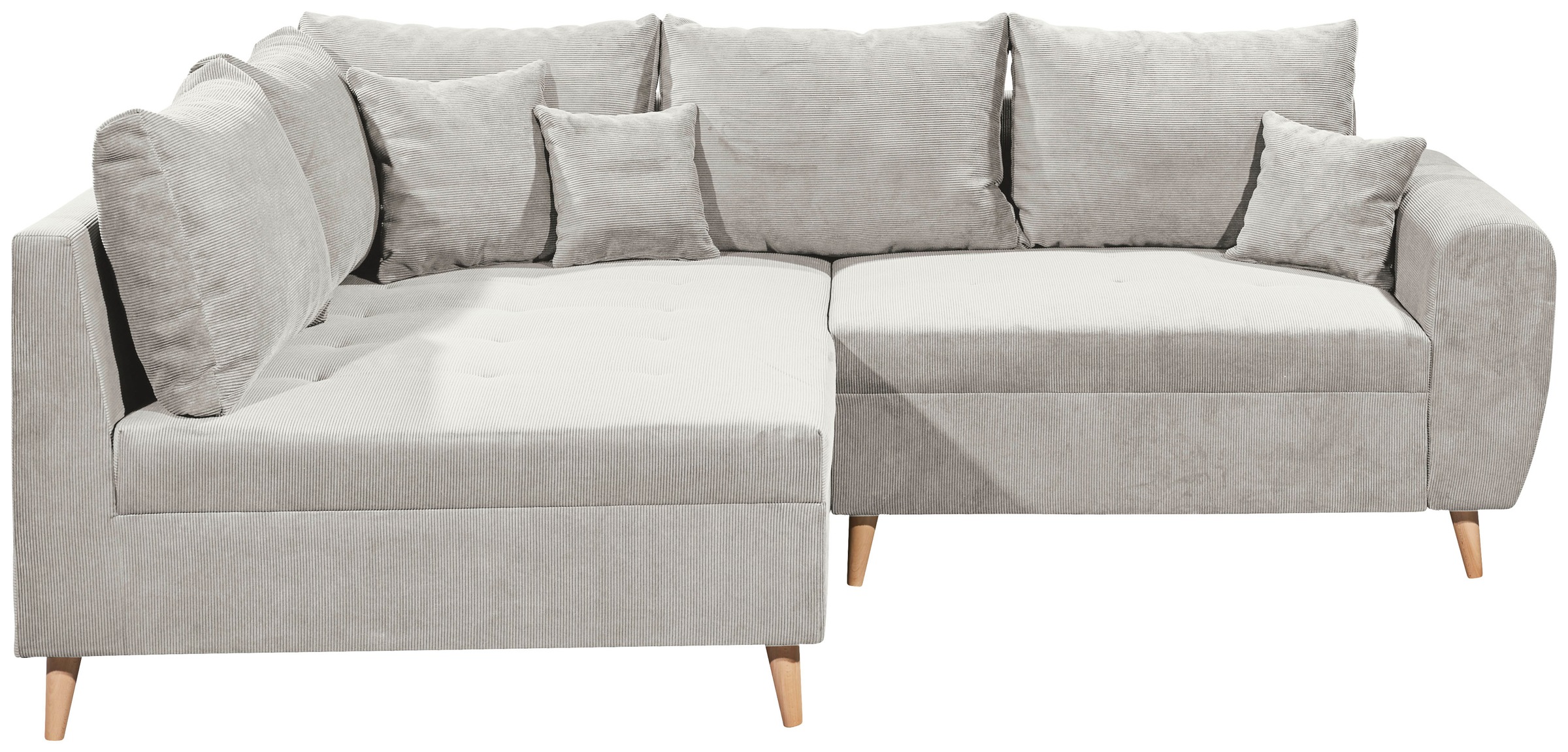 ED EXCITING DESIGN Ecksofa »Calanda L-Form«, mit Hocker & 3 Zierkissen