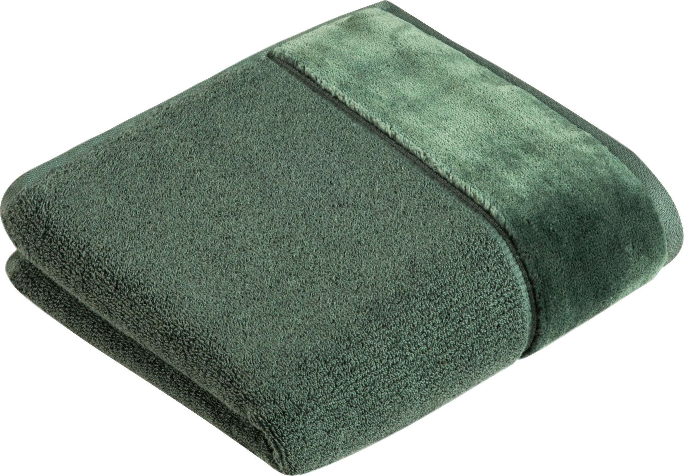 Vossen Handtuch »Pure«, (2 St.), Baumwolle & VEGAN, mit eleganter Veloursbo günstig online kaufen