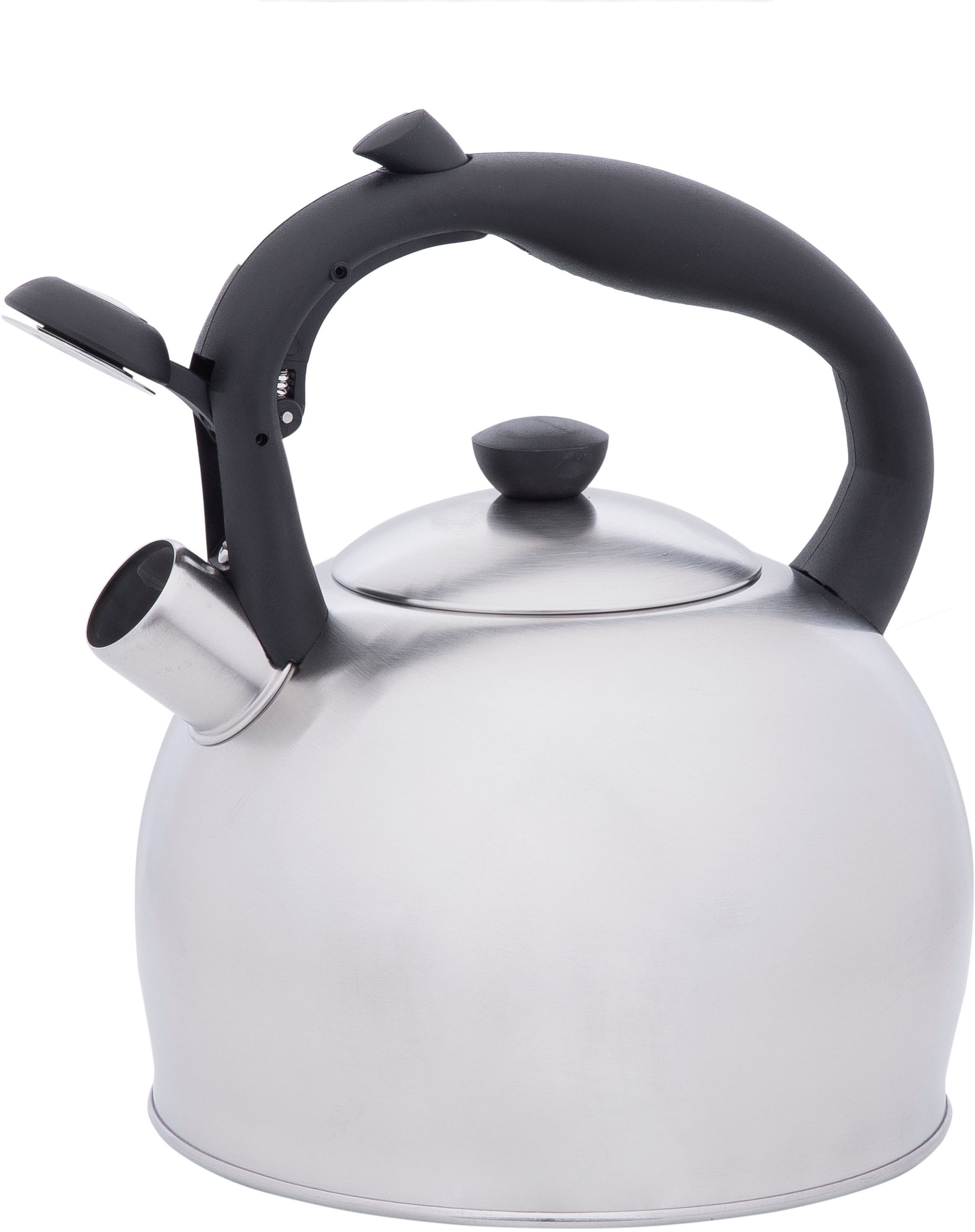 RESTO Kitchenware Wasserkessel »Perseus, Flötenkessel 3 l m. wärmespeicherndem Boden im Geschenkkarton«, Edelstahl, (1 tlg.), mit ergonomischem, wärmeableitenden Bakelit-Griff