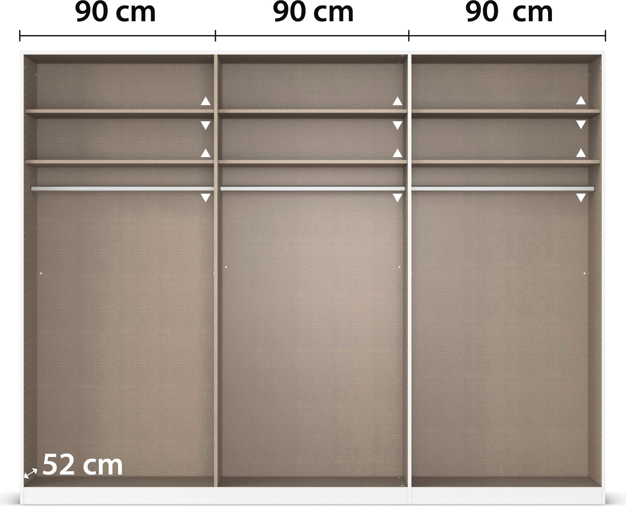 INOSIGN BY RAUCH Drehtürenschrank »Ferris Schrank Breite 2,10m BESTSELLER Schlafzimmerschrank«, Kleiderschrank mit Spiegel in den Ausführungen BASIC/CLASSIC/PREMIUM