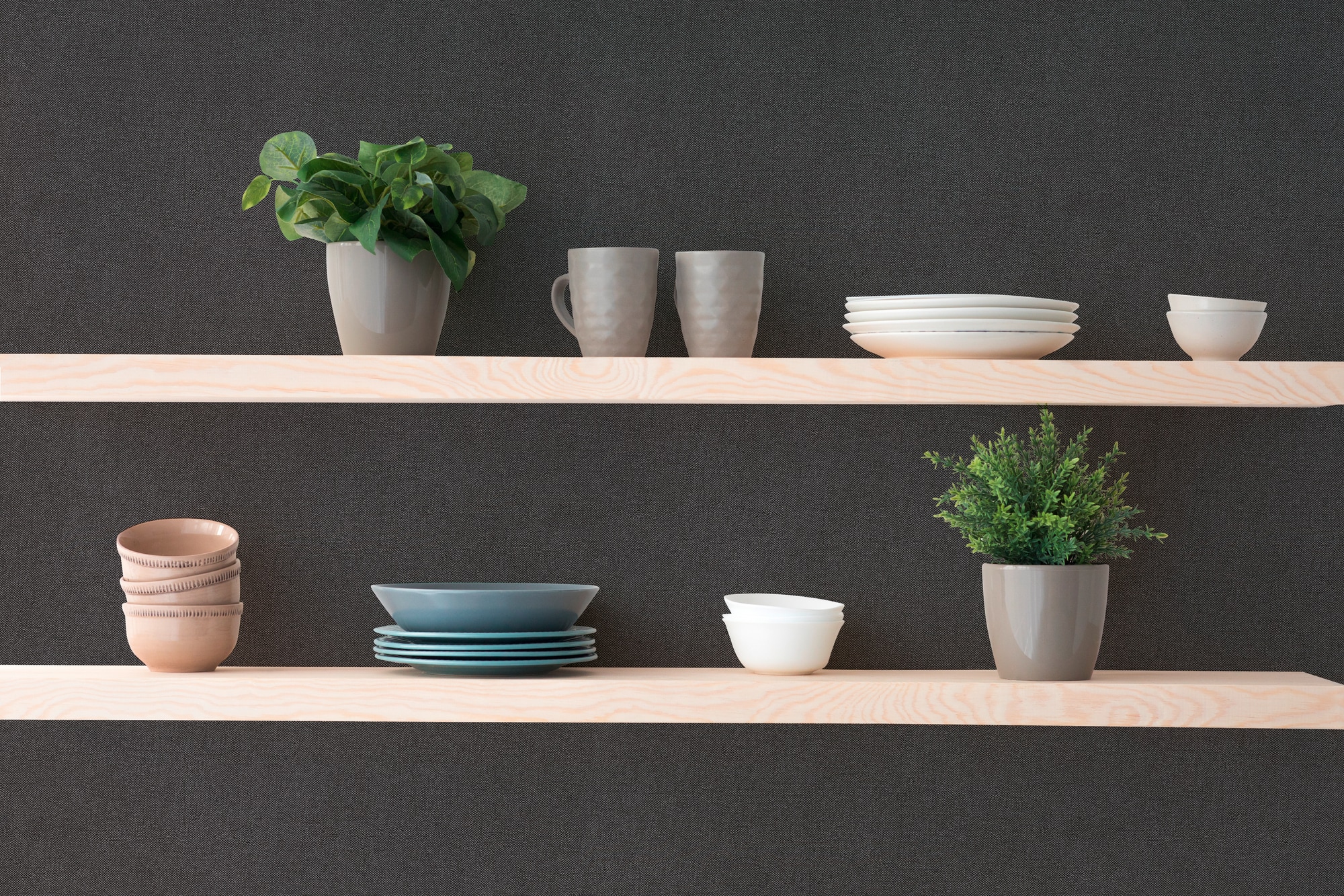 A.S. Création Vliestapete »mit textiler Optik verschiedene Farben« matt strukturiert Fein strukturierte Vliestapete in textiler Anmutung