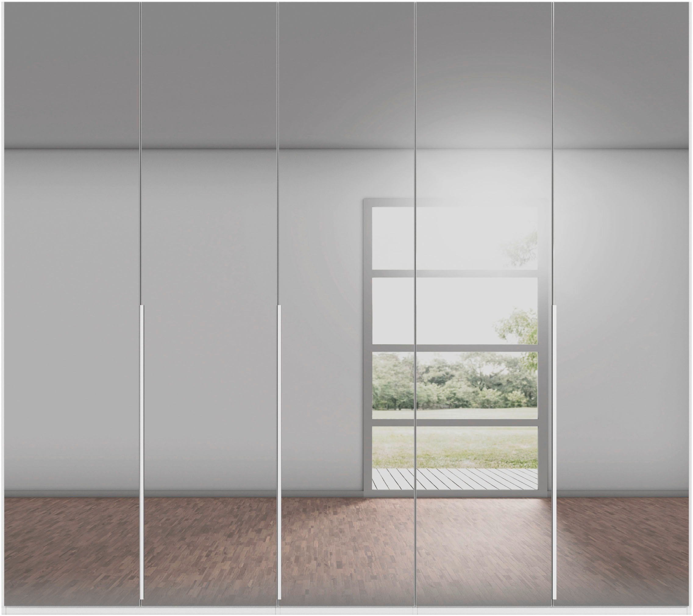 LeGer Home by Lena Gercke Kleiderschrank »Schrank Garderobe Ankleide Schlafzimmer Flur Serina«, (in 3 verschiedenen Ausstattungen BASIC/CLASSIC/PREMIUM), in 6 Breiten (101 - 401 cm) mit Front Glas oder Dekor MADE IN GERMANY