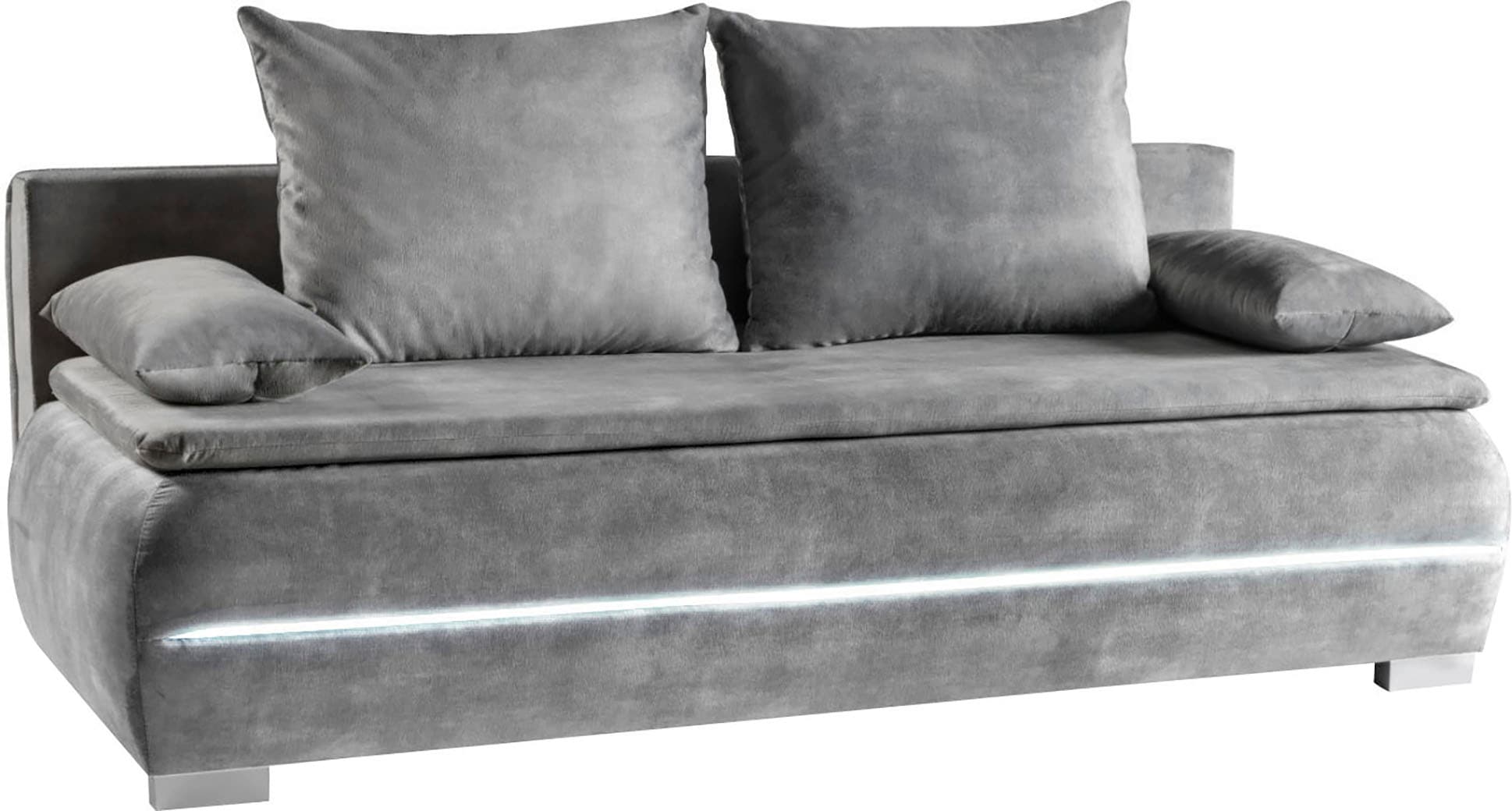 WERK2 Schlafsofa »Tekla LED«, 2-Sitzer Schlafcouch mit Bettkasten & stylischer RGB-LED-Beleuchtung