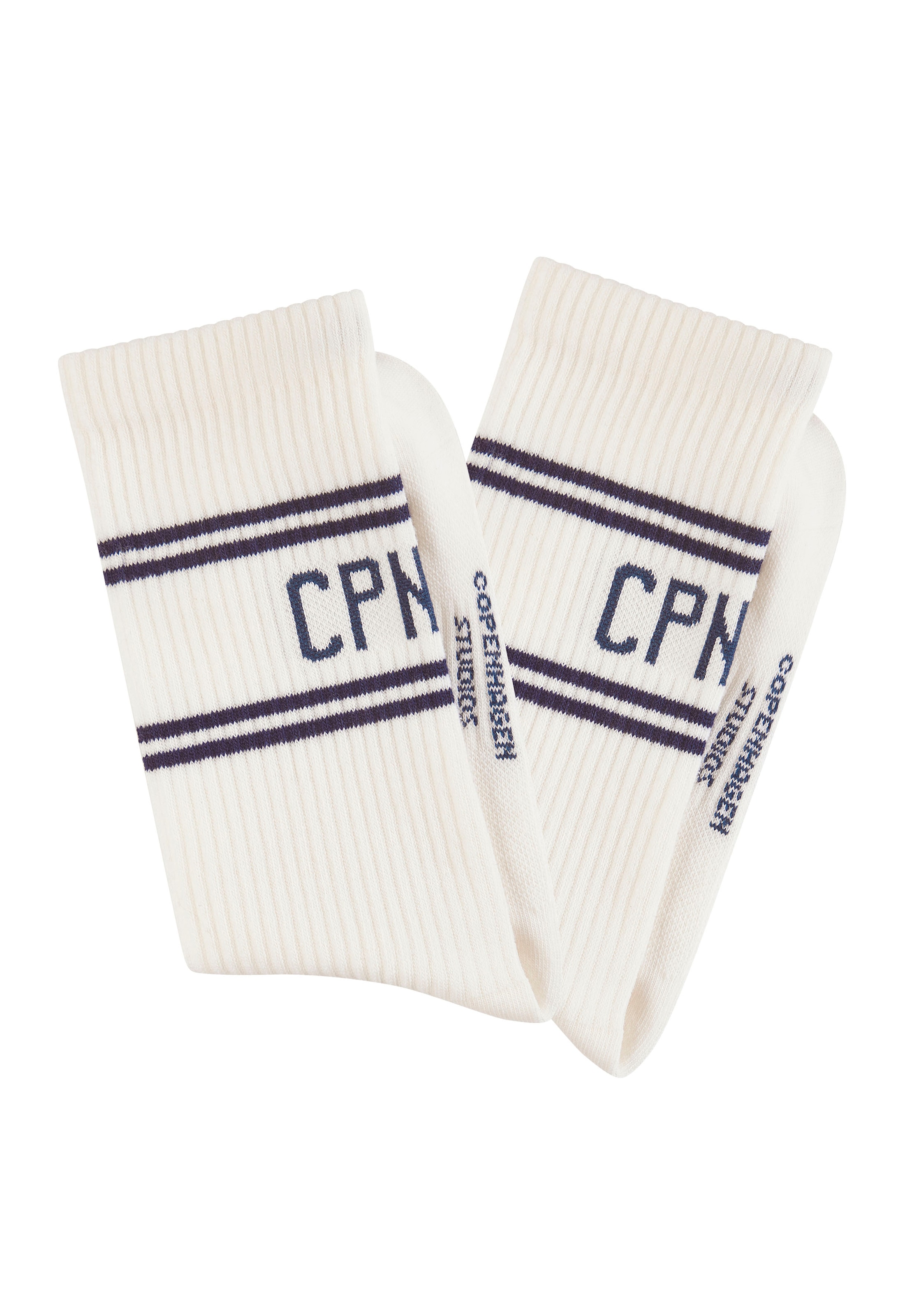 Copenhagen Studios Langsocken, (Packung, 2 Paar), mit Pikeé-Struktur unter der Sohle