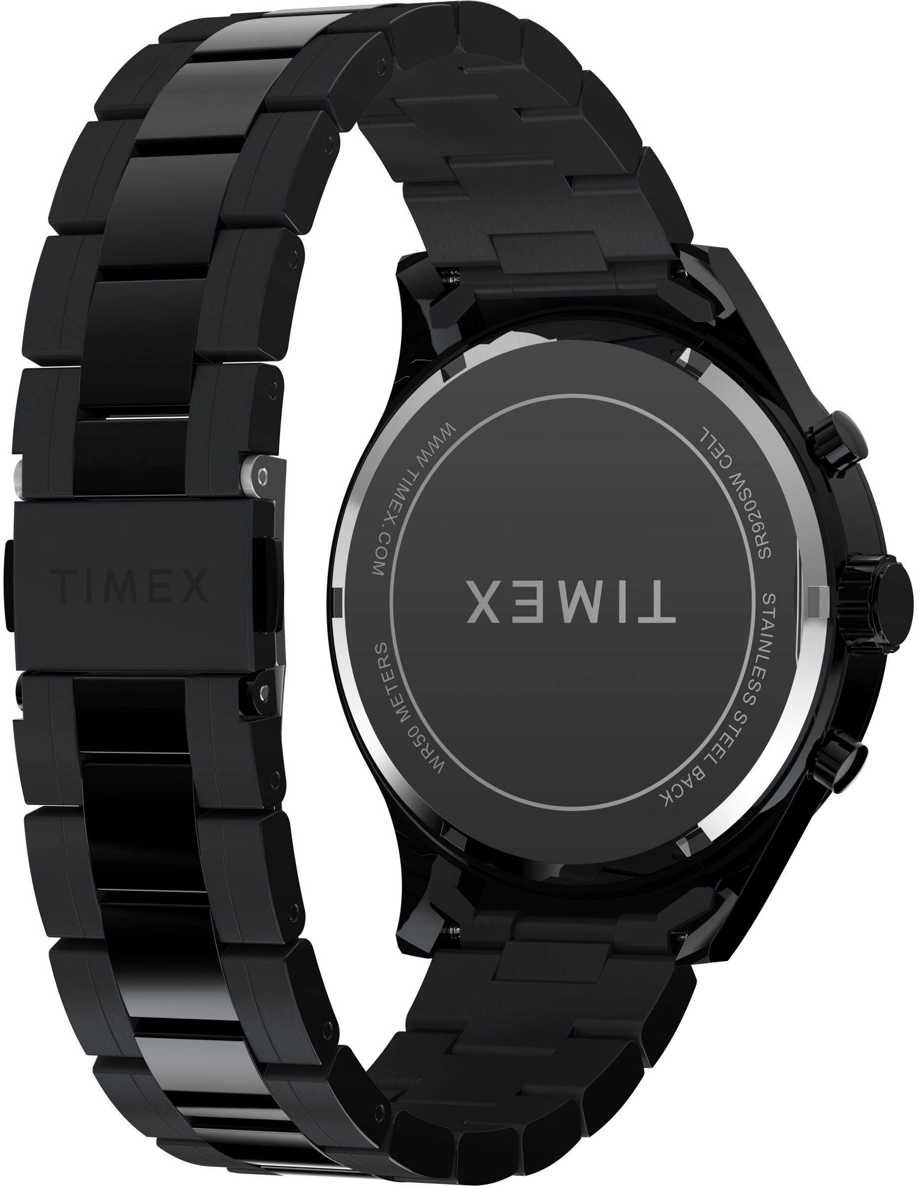 Timex Chronograph »DRESS CHRONO« Quarzuhr, Armbanduhr, Herrenuhr,Edelstahlarmband,Stoppfunktion,Tag