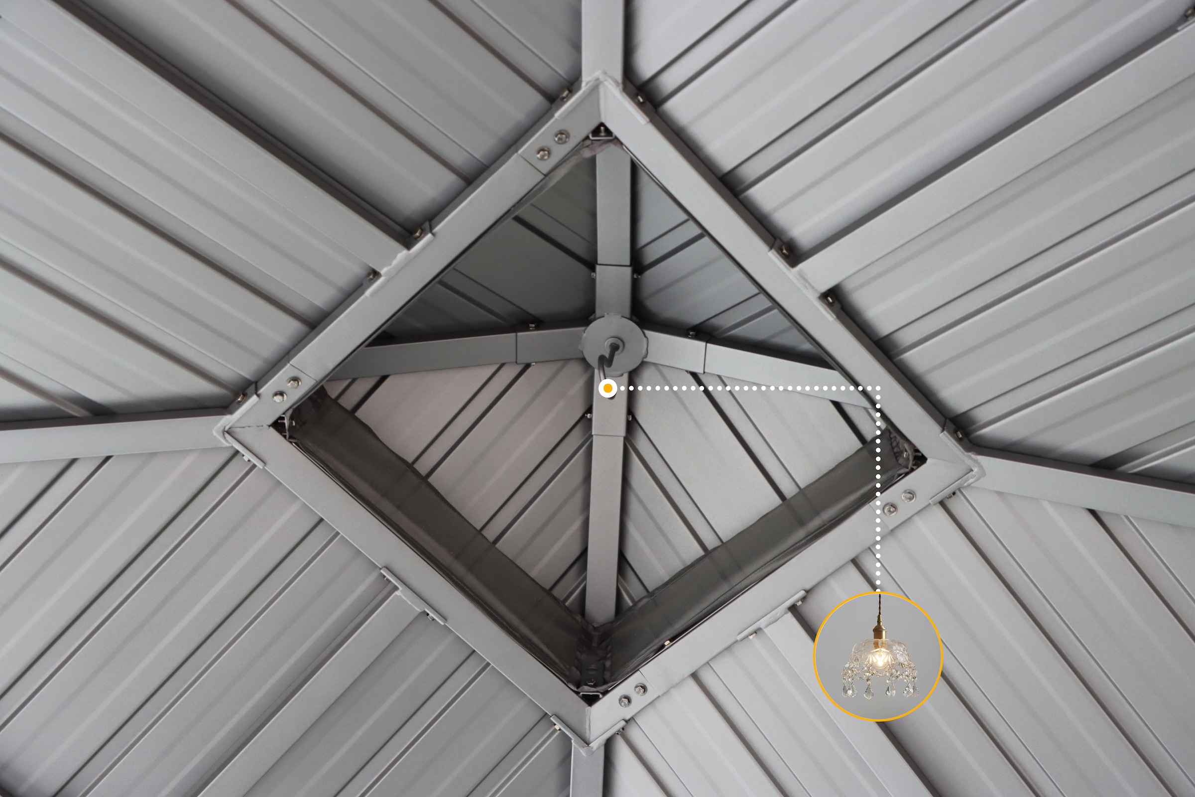 KONIFERA Pavillon »Thasos«, mit Doppeldach, in BxT: 300x300 cm und 400x300 cm, ohne Seitenteile