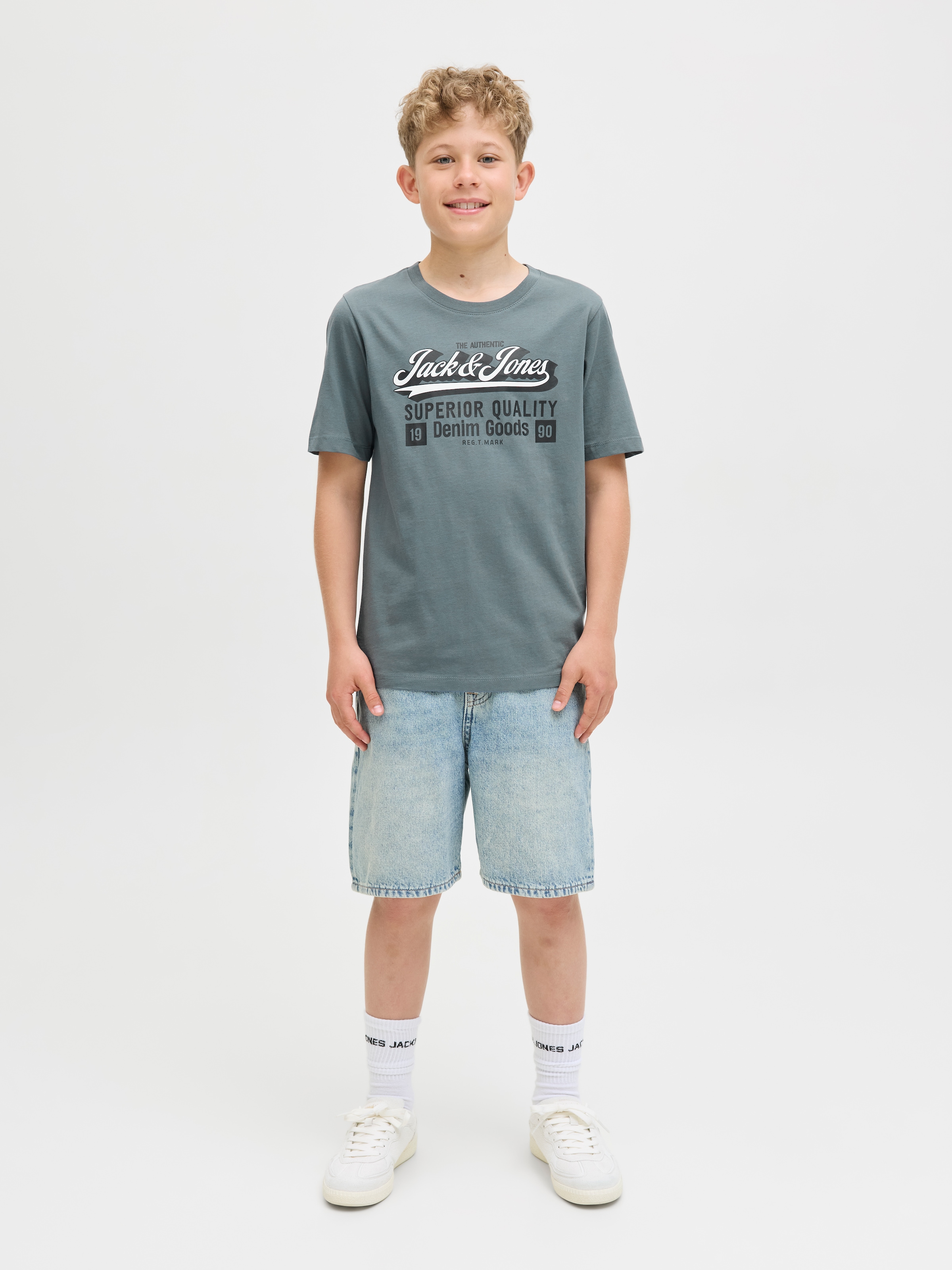 Jack & Jones Junior T-Shirt »JJELOGO TEE SS 2 COL AW25 2PK MP JNR«, (Packung, 2 tlg.)