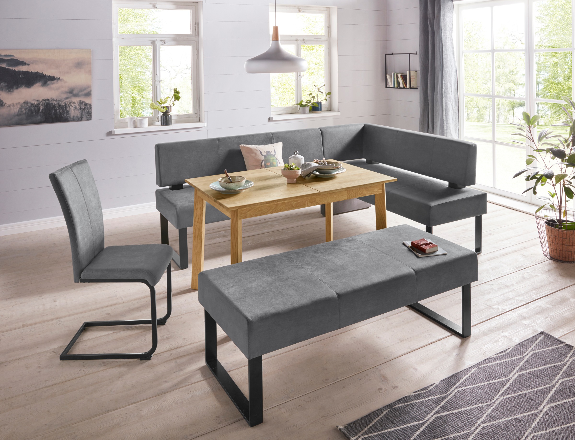 Home affaire Eckbank Oliver mit Metallgestell, günstig online kaufen