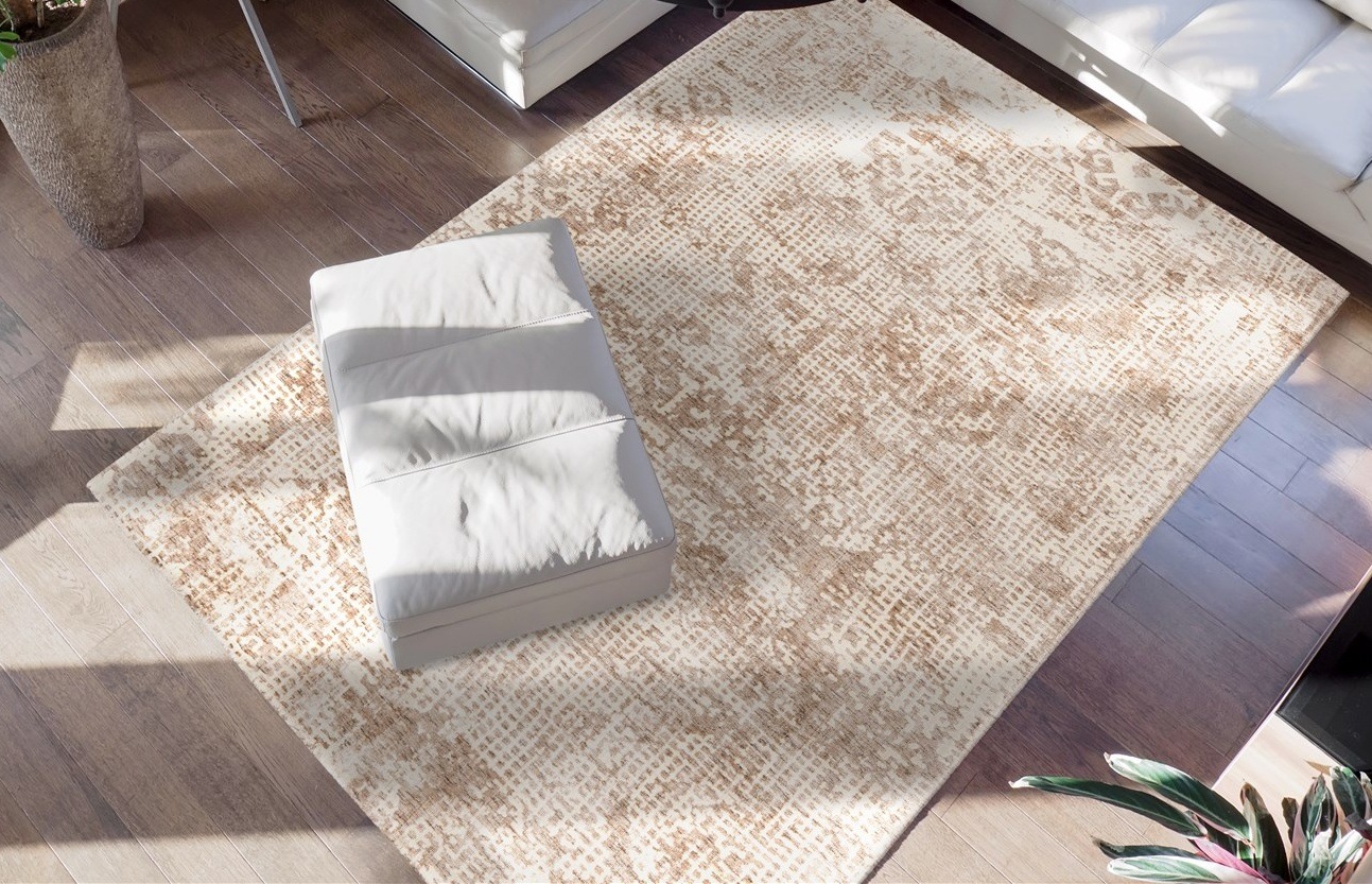 Padiro Teppich »Puerto 225«, rechteckig, 10 mm Höhe, Kurzflor, Viskose, Woh günstig online kaufen