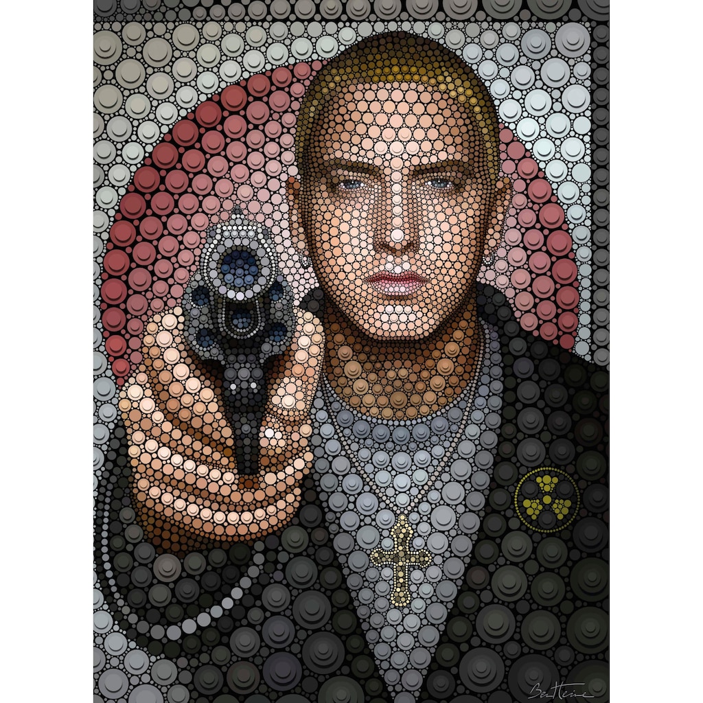 Wall-Art Vliestapete »Ben Heine Circlism: Eminem«, made in Berlin