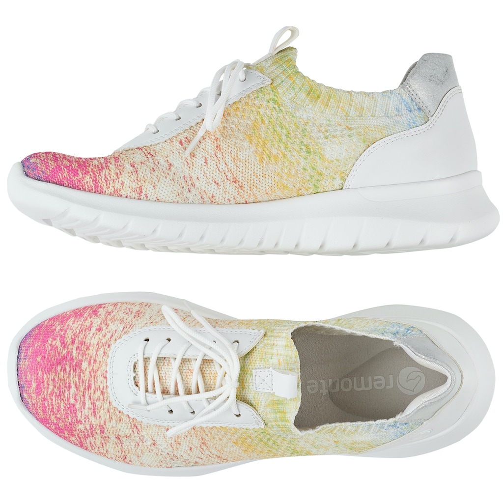 Remonte Slip-On Sneaker, mit regenbogen Farbverlauf