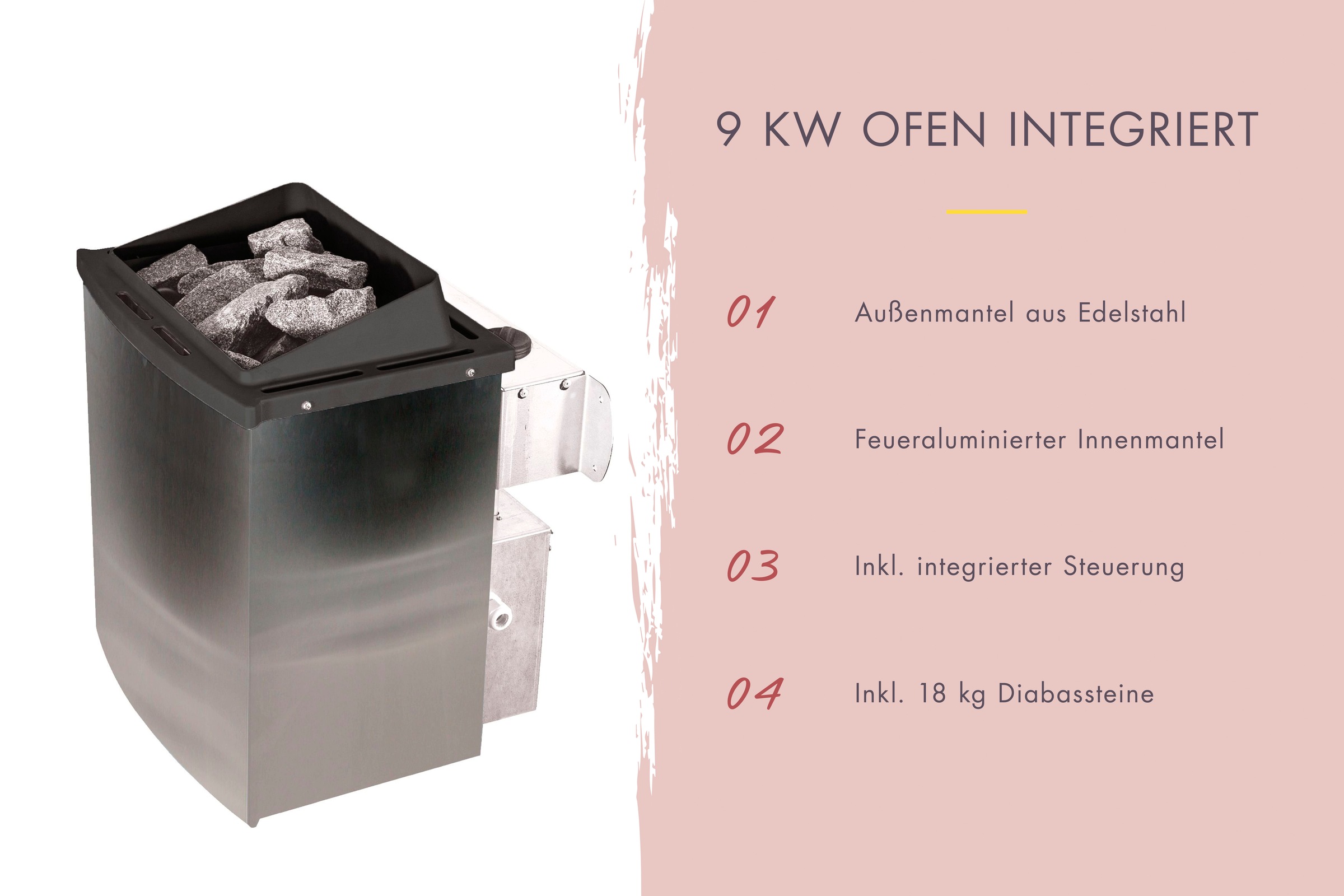 welltime Sauna »Tami«, mit bronzierter Ganzglastür, für bis zu 3 Personen
