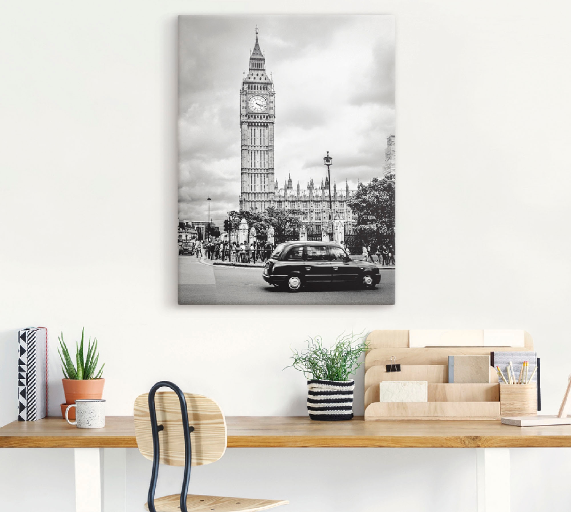 Artland Wandbild »London Taxi und Big Ben«, Gebäude, (1 St.), als Leinwandbild, Poster in verschied. Größen