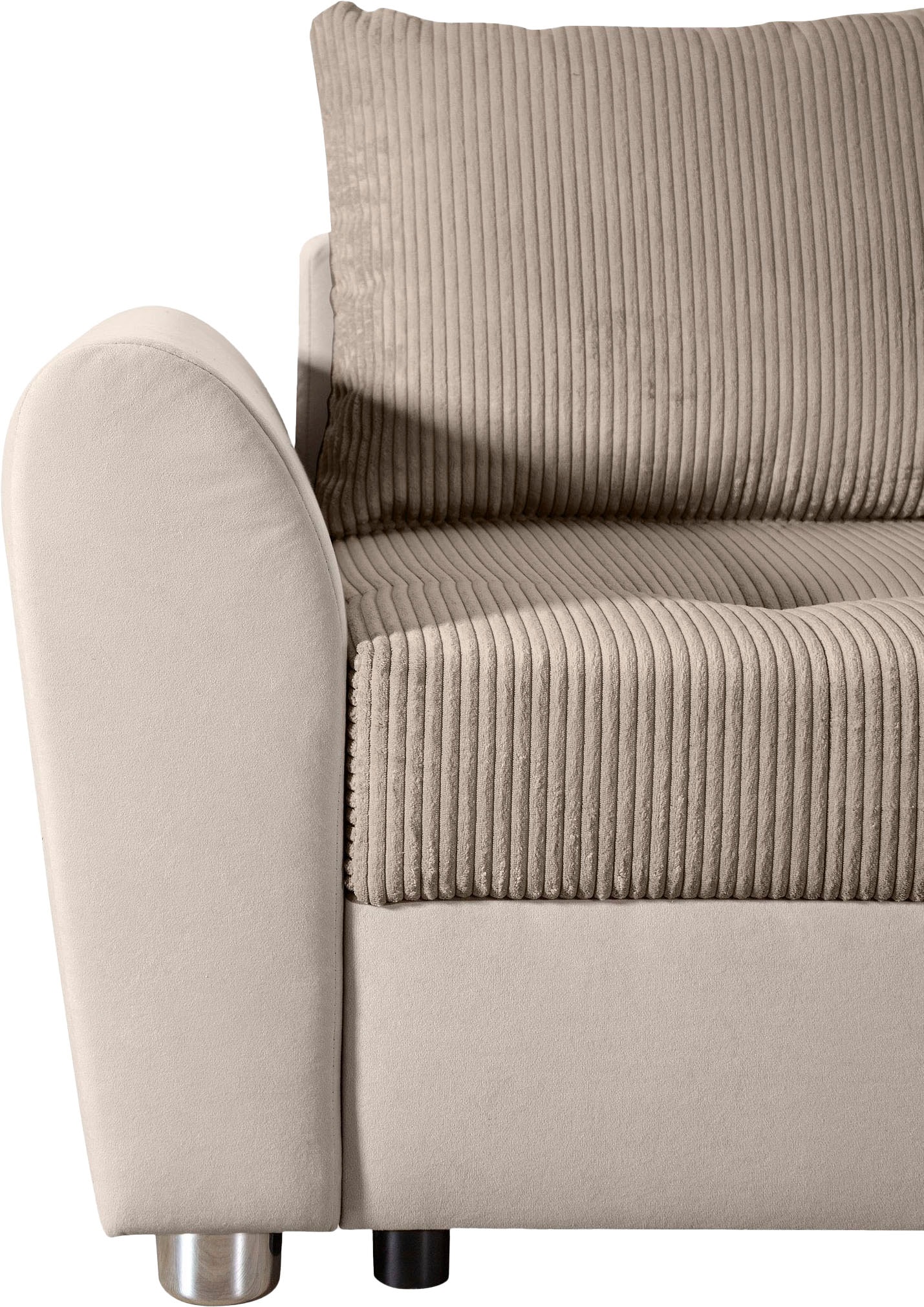 COLLECTION AB Ecksofa, Ecksofa,Bettfunktion,Bettkasten,Bonnelfederkern, Rückenkissen
