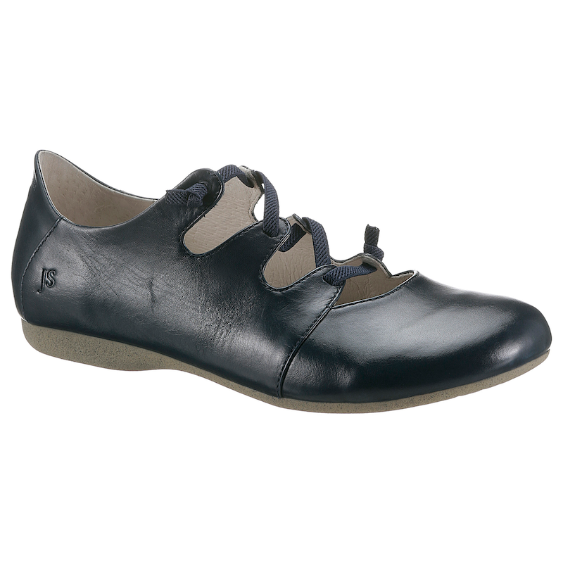 JOSEF SEIBEL Riemchenballerina »Fiona 04« Slipper, Sandale, Komfortschuh mit raffiniertem Gummizug dunkelblau 41 41 Mit praktischem Gummizug für...