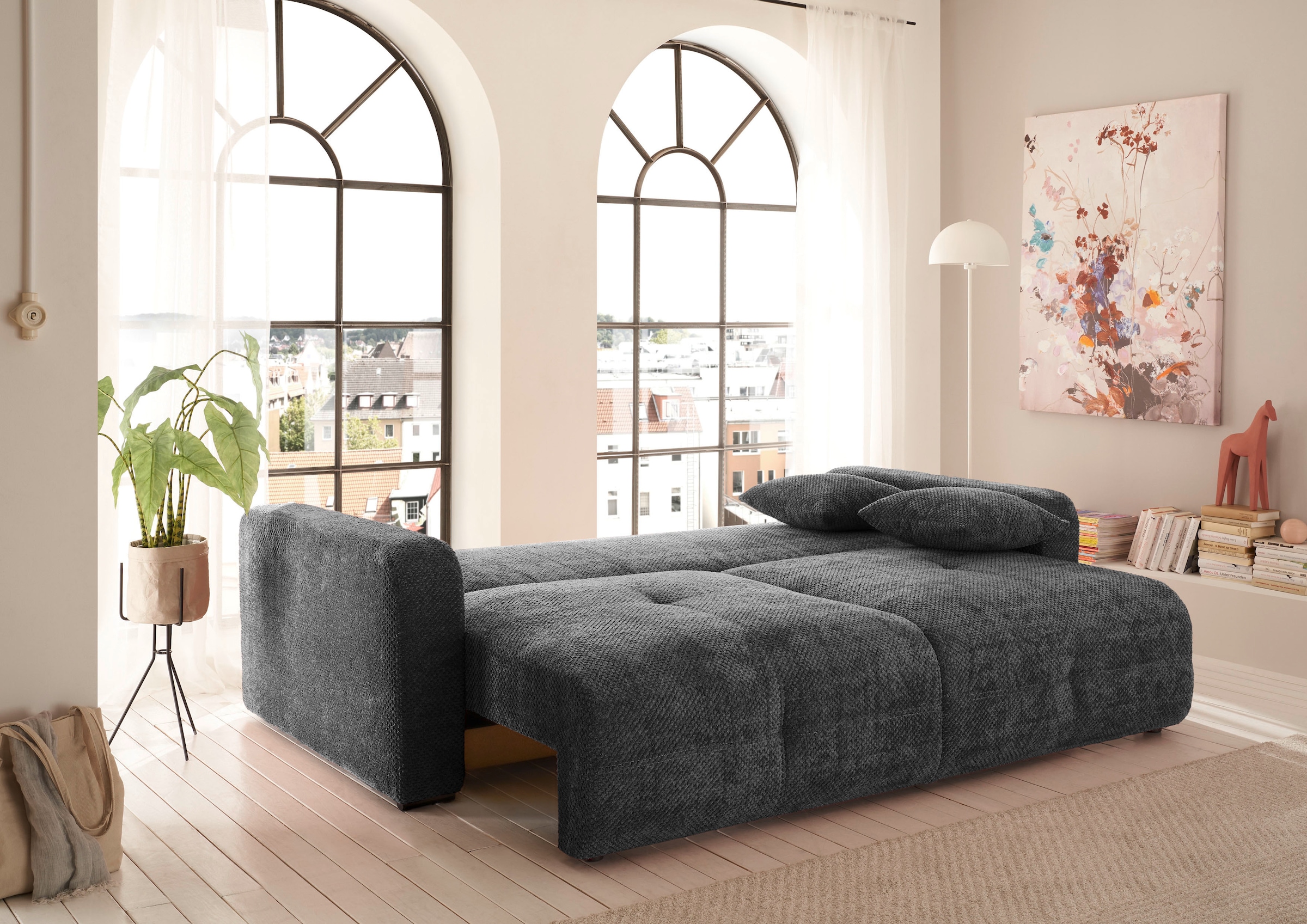 ED EXCITING DESIGN Schlafsofa »Bullet«, mit Bettkasten & 2 Zierkissen