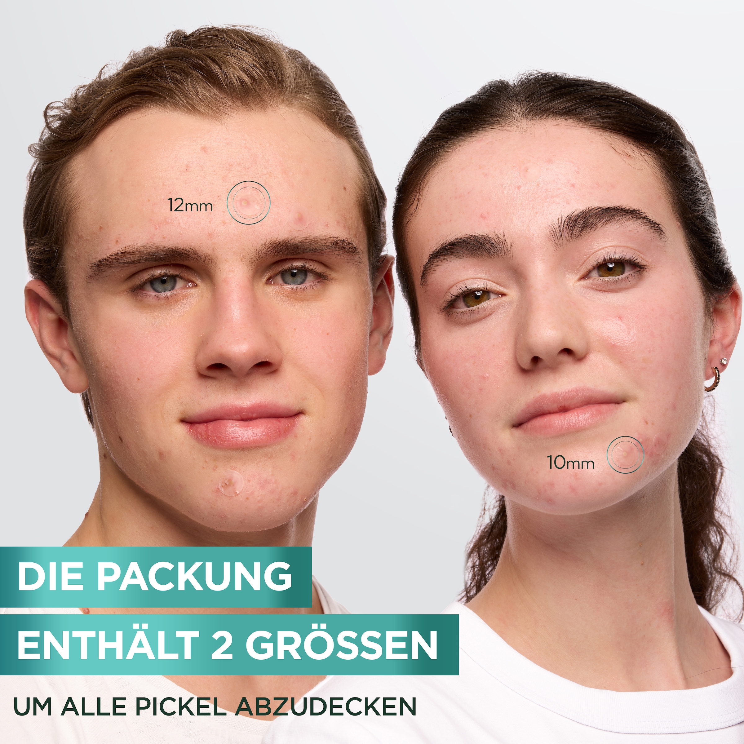 GARNIER Pflegestift »Garnier 8H Invisible Pimple Patch«, Flacht Pickel ab mit Hydrokolloid, keine Pickelmale.