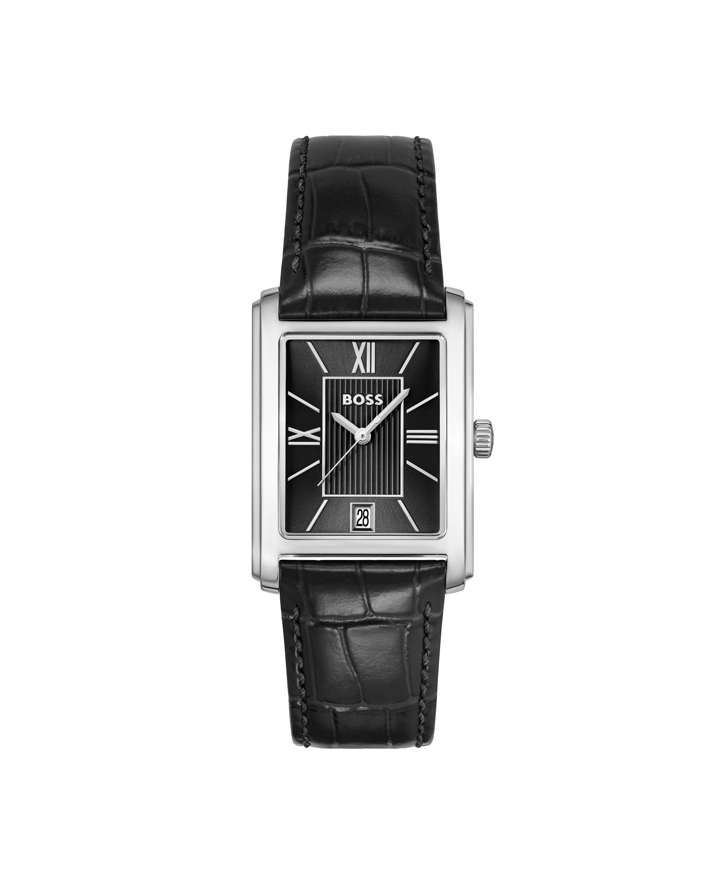 BOSS Quarzuhr »PRINCIPLE DRESS« Armbanduhr, Damenuhr, Herrenuhr, Lederarmband, analog, Tag