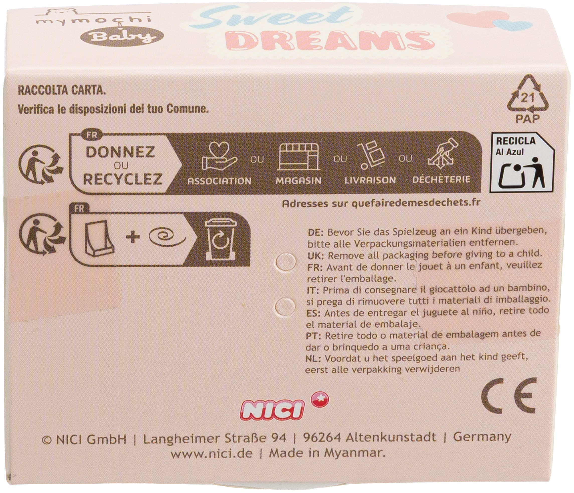 Nici Kuscheltier »mymochi, Set Hamster Shai 7cm mit Rassel & Bettchen mit Karabiner« in Geschenkbox