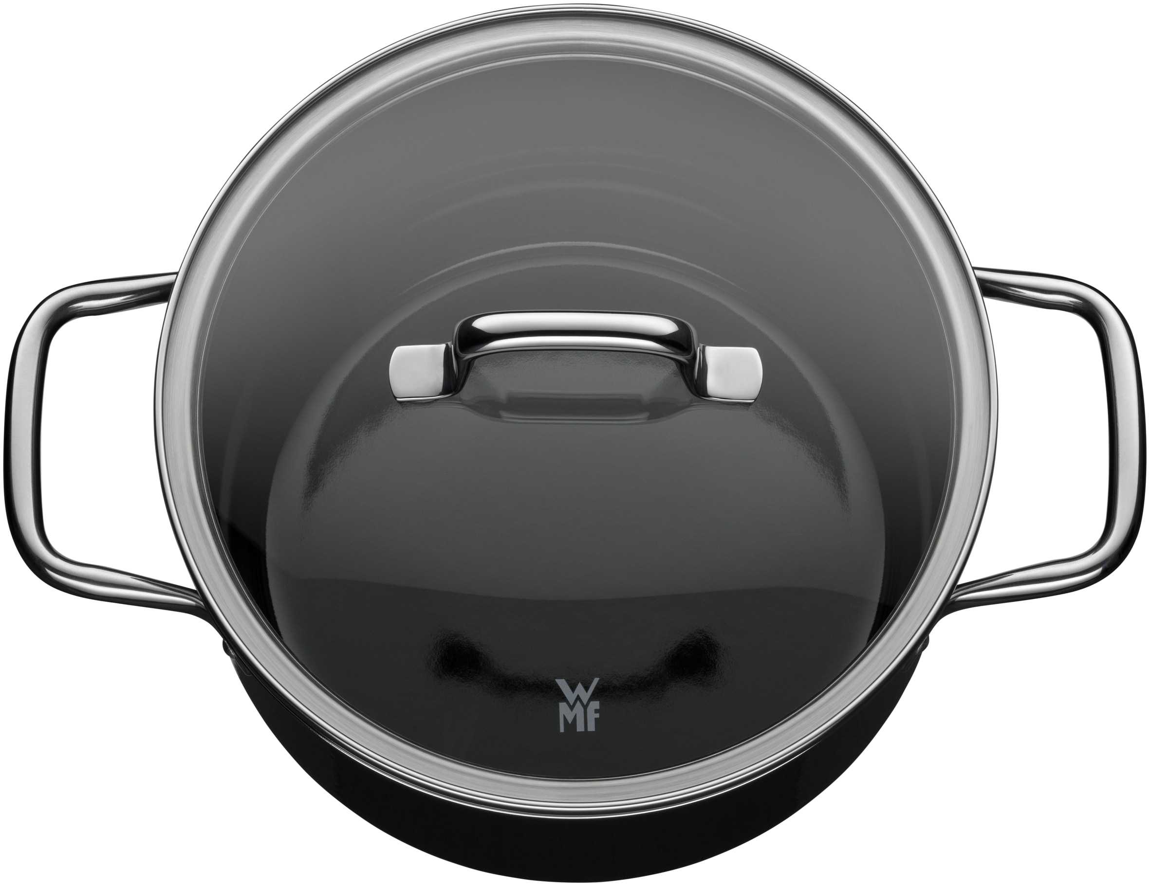 WMF Topf-Set »Fusiontec Essential, Induktion 3-teilig, Kochtopf Set mit Glasdeckel«, Silargan®, (Set, 3 tlg., 2x Fleischtopf mit Deckel 16 cm, 20 cm, 1x Bratentopf mit Deckel 20 cm), High-Tech Keramik, kratzfest, ohne Skalierung, Made in Germany