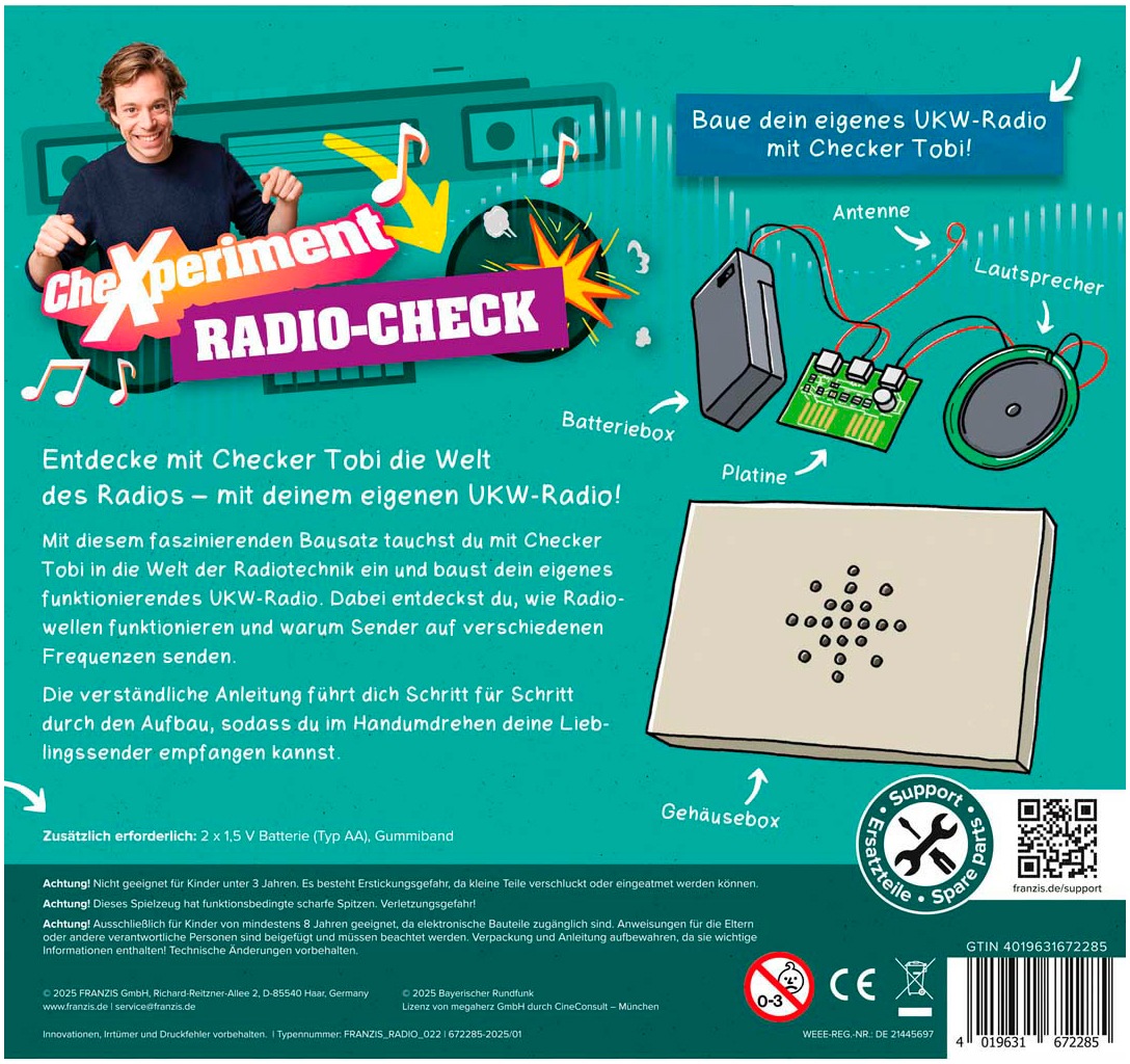 Franzis Experimentierkasten »Franzis: Checker Tobi CheXperiment Radio-Check«