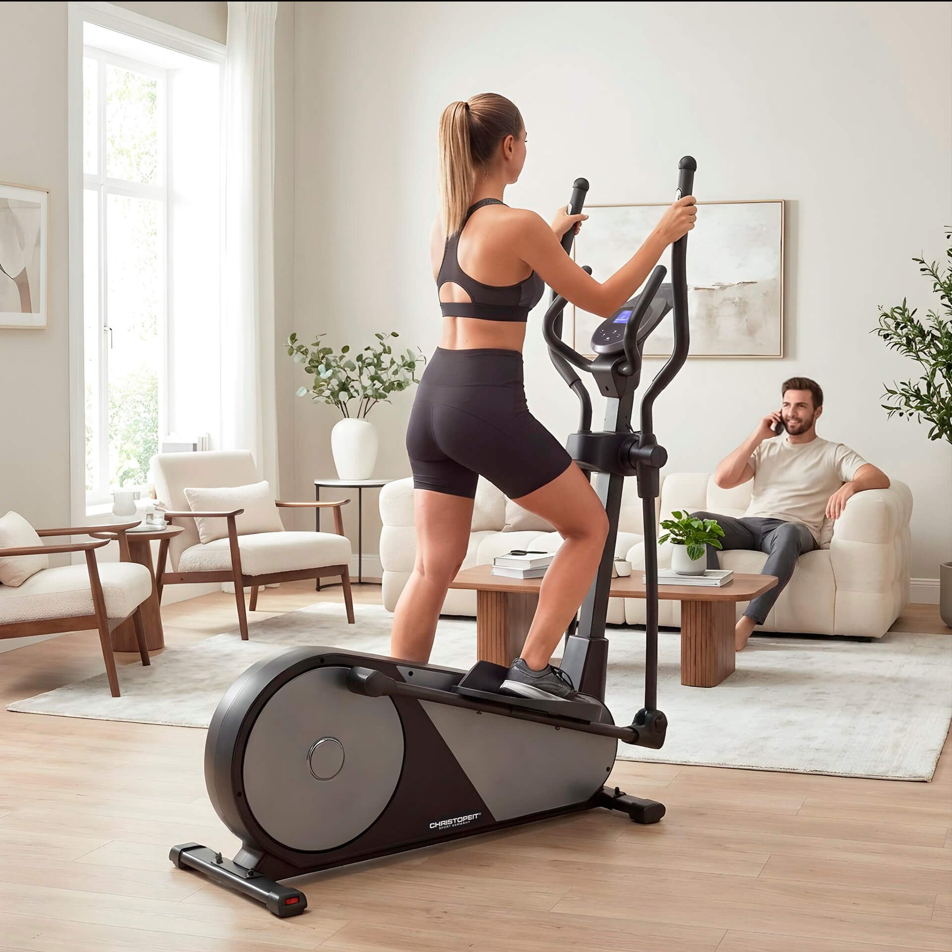 Christopeit Sport® Crosstrainer-Ergometer »EL 8000« 150 kg max. Benutzergewicht, 32 Widerstandsstufen