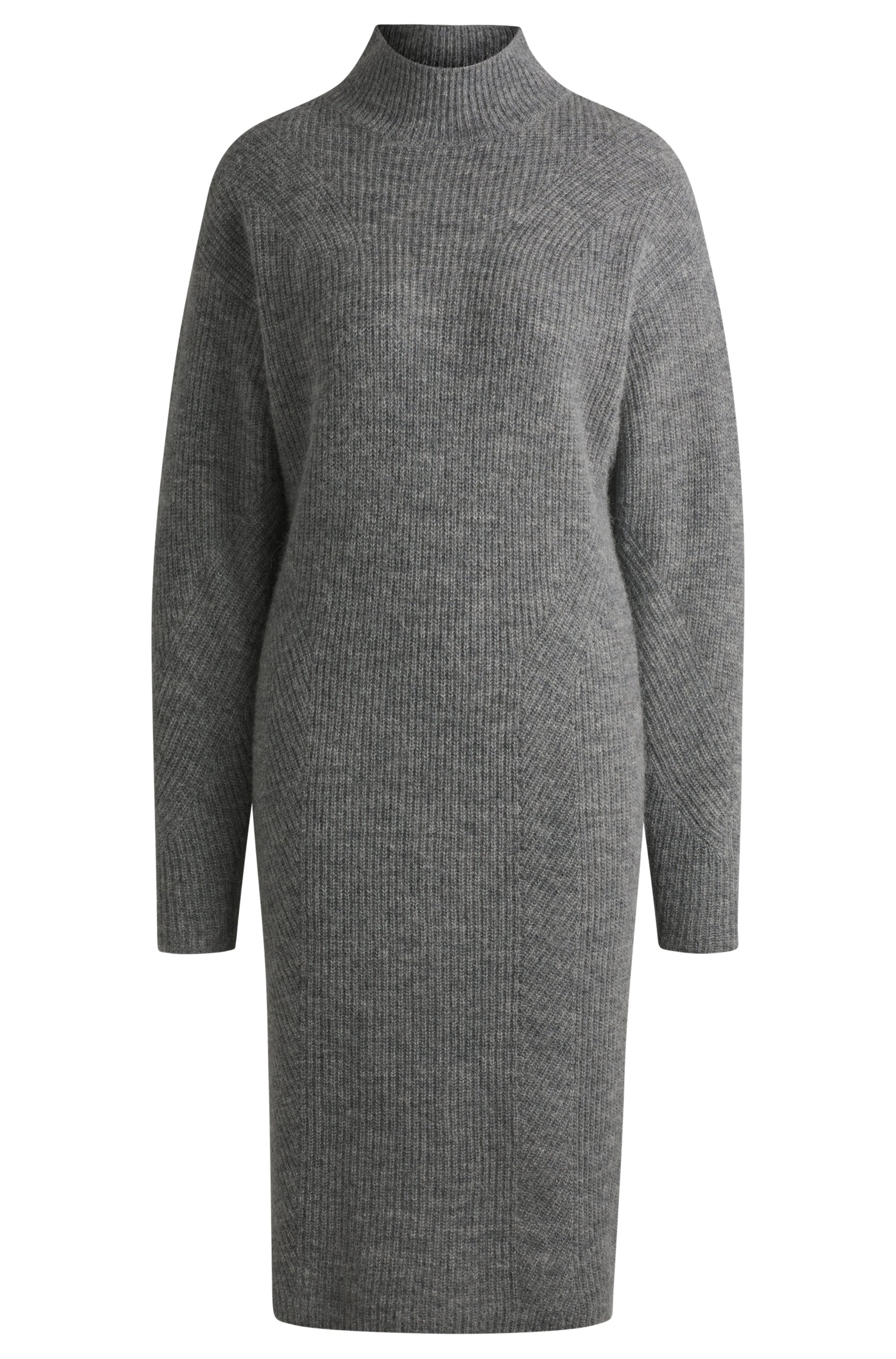 BOSS ORANGE Strickkleid »C_Fagdassy«, mit Stehkragen