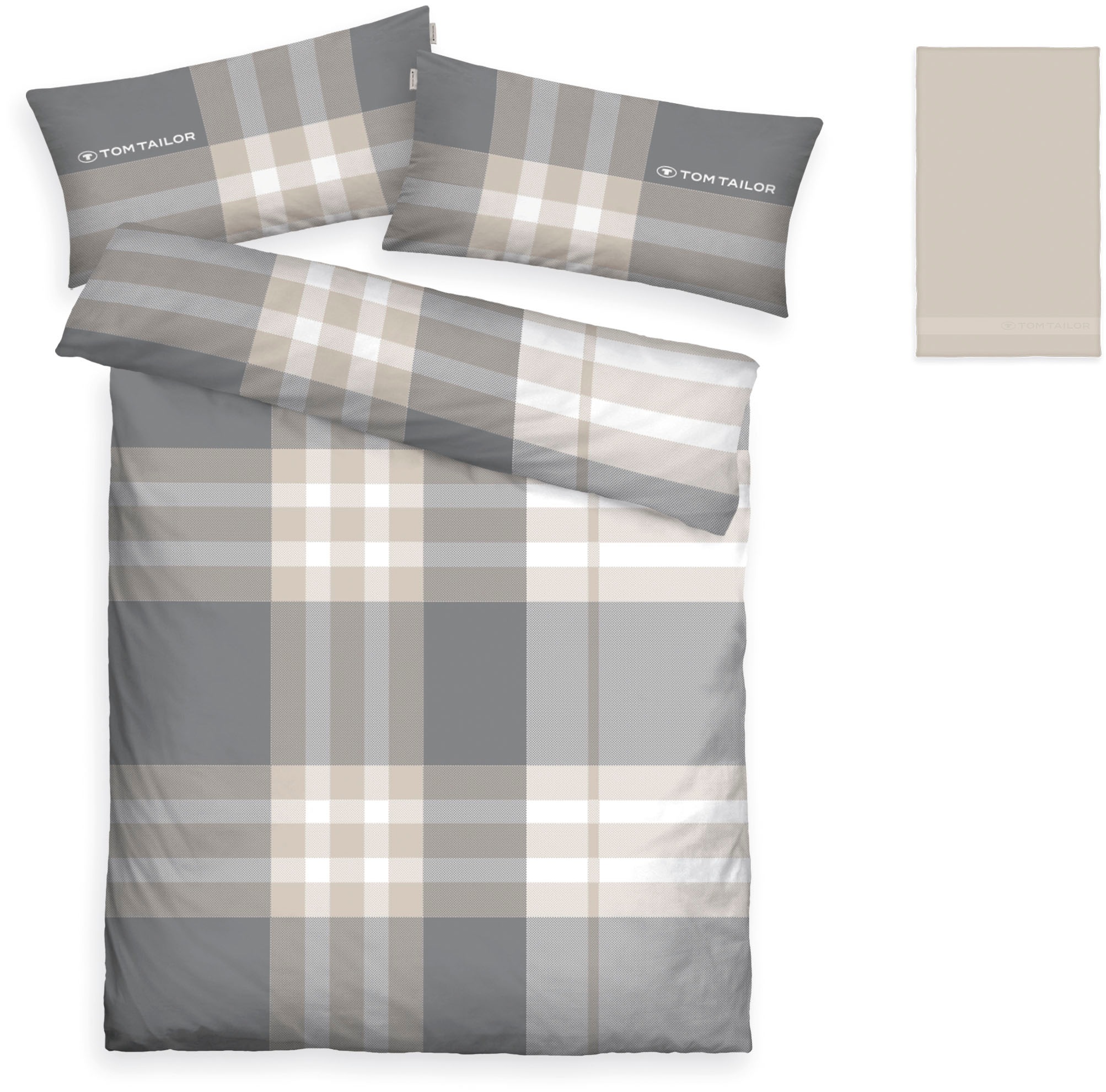 TOM TAILOR HOME Bettwäsche »Nick in Gr. 135x200 oder 155x220 cm«, mit Grati günstig online kaufen