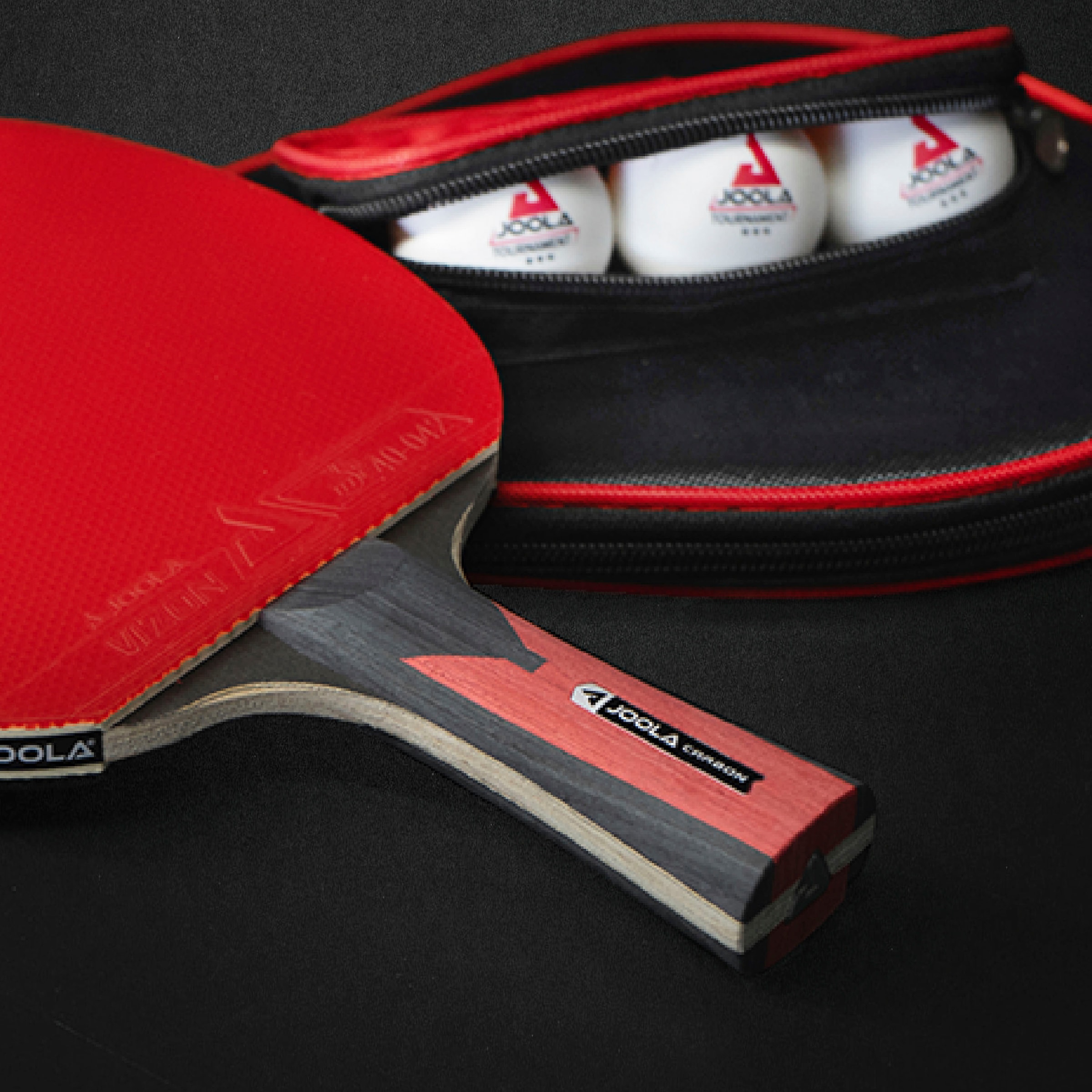 Joola Tischtennisschläger »TT-BAT mit Bällen-mit Schlägerhülle) online kaufen Carbon Speed«, (Set
