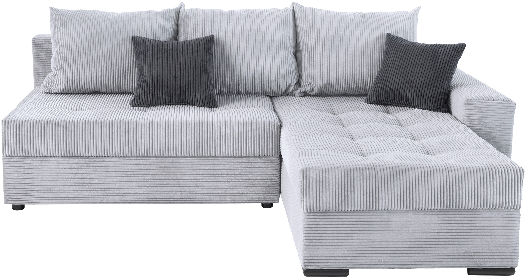 COLLECTION AB Ecksofa »Josy L-Form, Breite 214 cm, mit 3 großen Rückenkisse günstig online kaufen