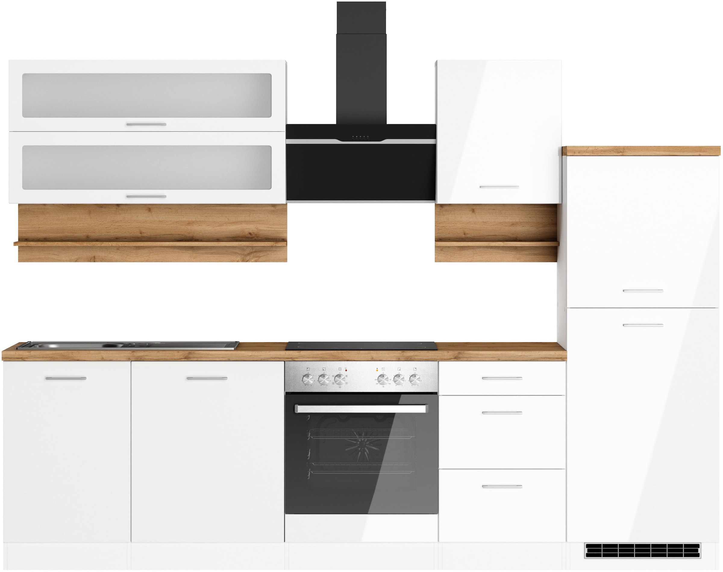 KOCHSTATION Küchenzeile »KS-Milan«, 280 cm breit, robuste Metallauszüge, vi günstig online kaufen