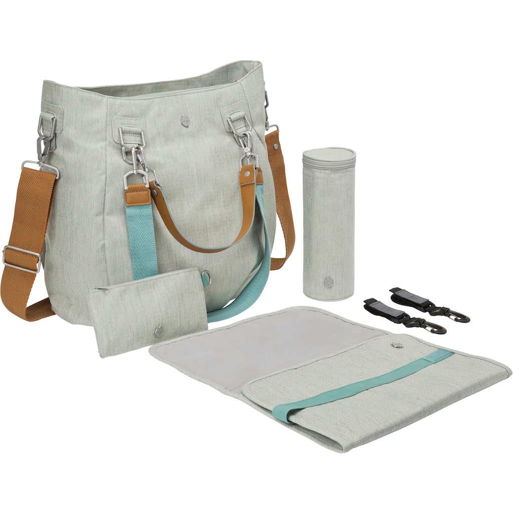 LÄSSIG Wickeltasche »Green Label, Mix'n Match Bag, Light Grey«, inklusive Wickelunterlage; zum Teil aus recyceltem Material