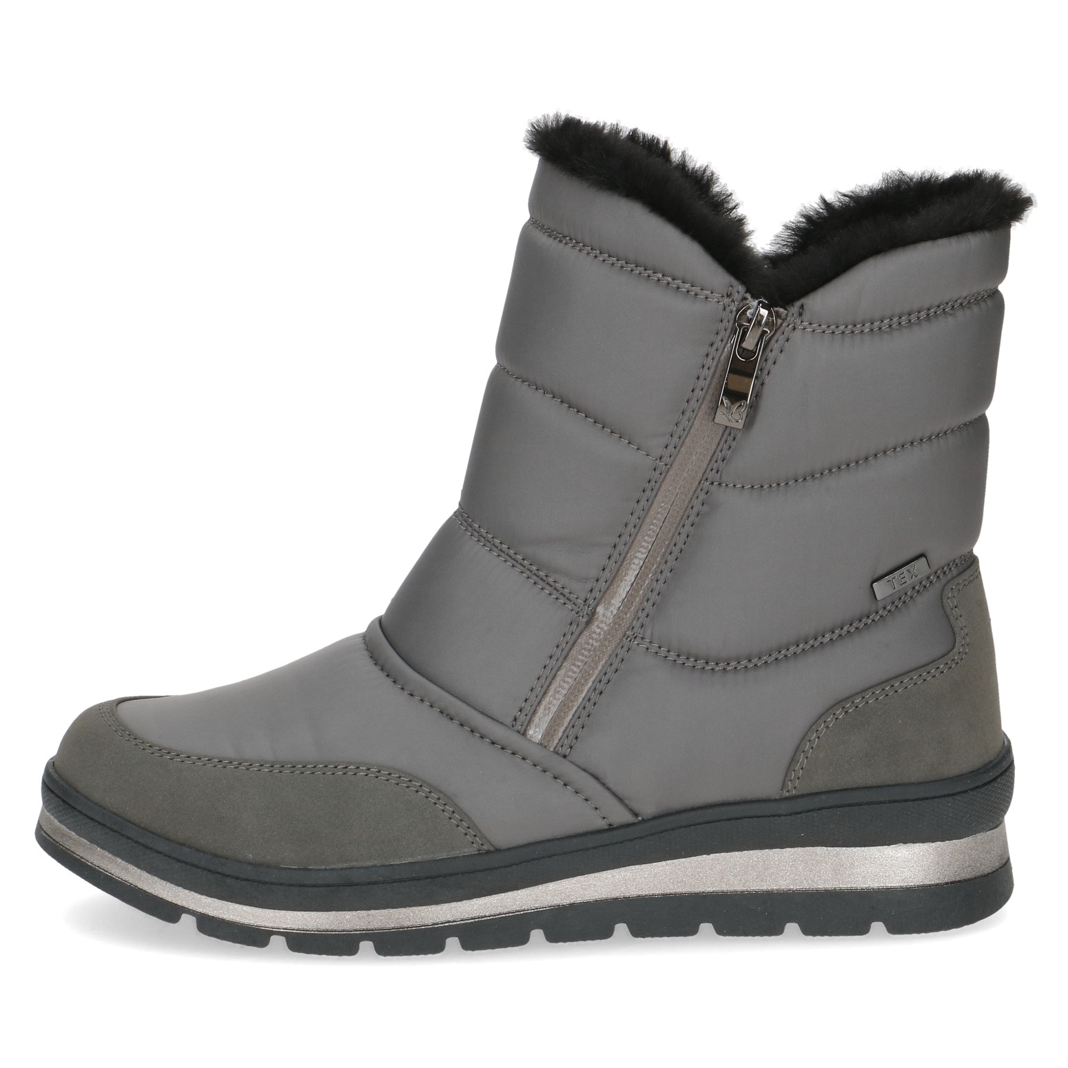 Caprice Snowboots  , Keilabsatz, Outdoorboots, Kurzstiefel mit Fellimitat am Schaftrand