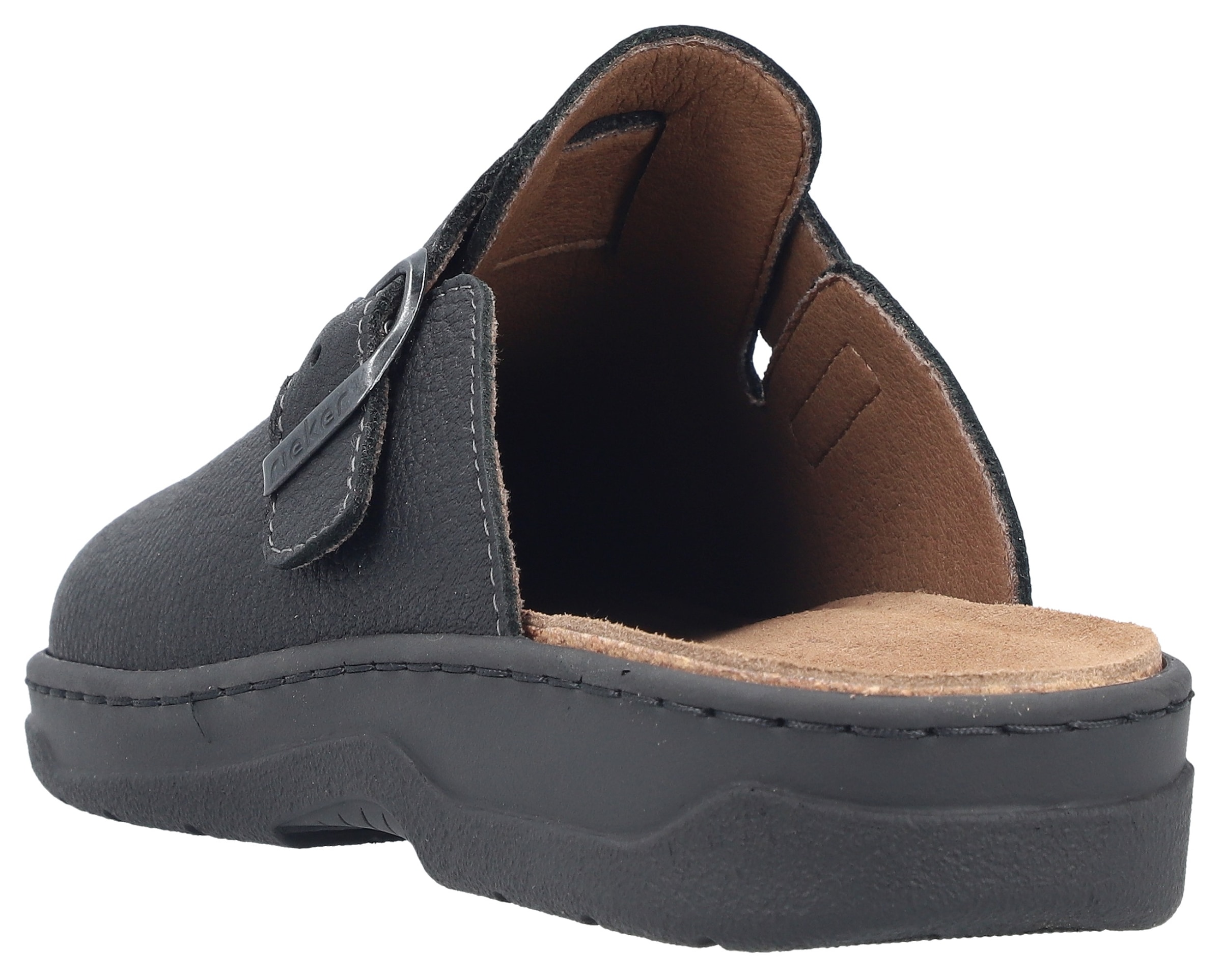Rieker Clog  Pantolette, Schlupfschuh, Hausschuh mit herausnehmbarem Fußbett