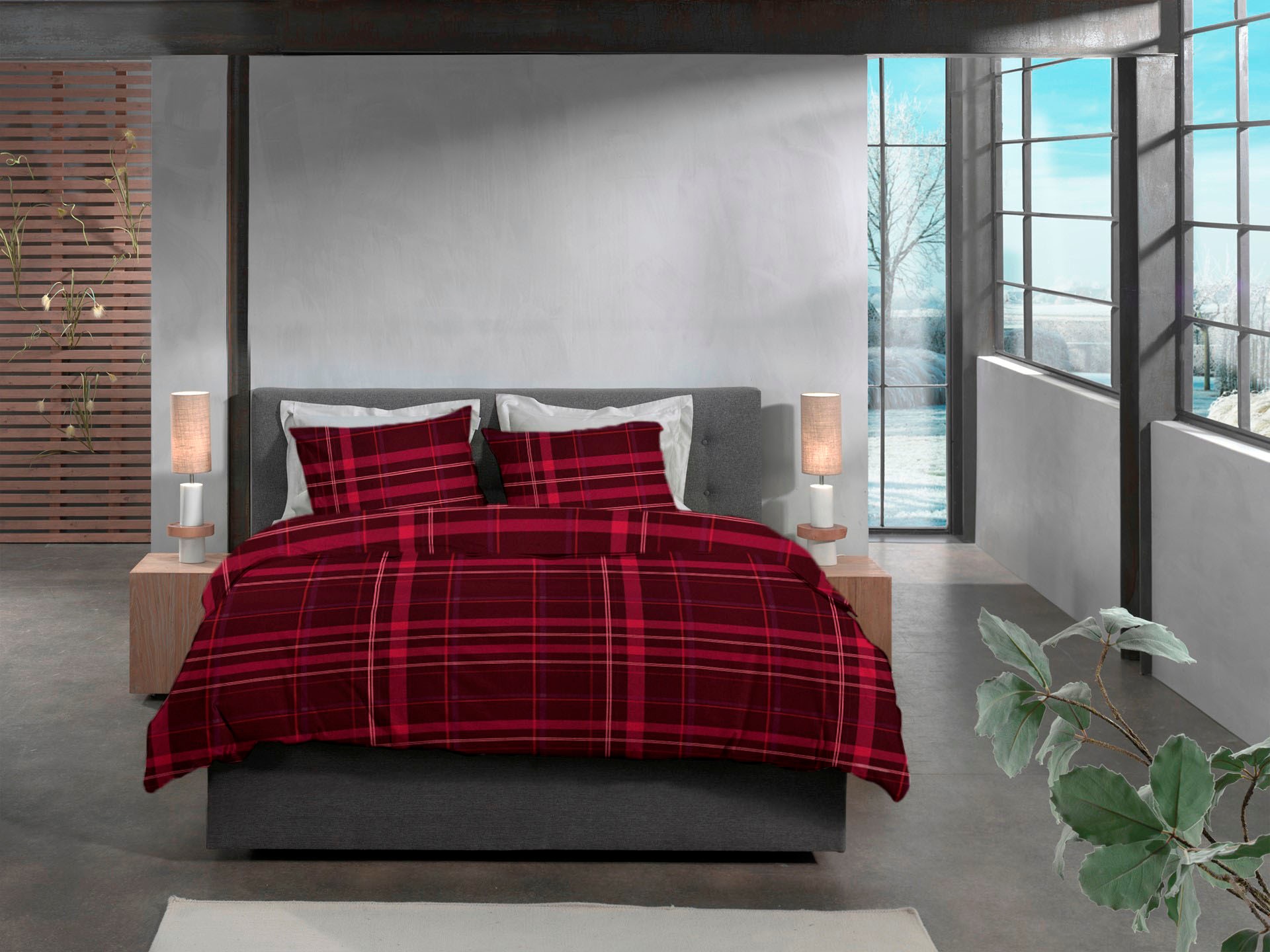 Heckett & Lane Bettwäsche »Silvan« 2 Stk. tlg. Karo Muster, 100% Baumwolle günstig online kaufen