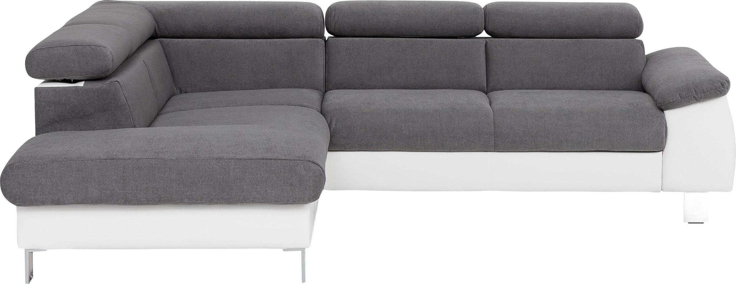 COTTA Ecksofa »Komaris L-Form, B: 249 cm« mit Kopfteilverstellung, optional günstig online kaufen