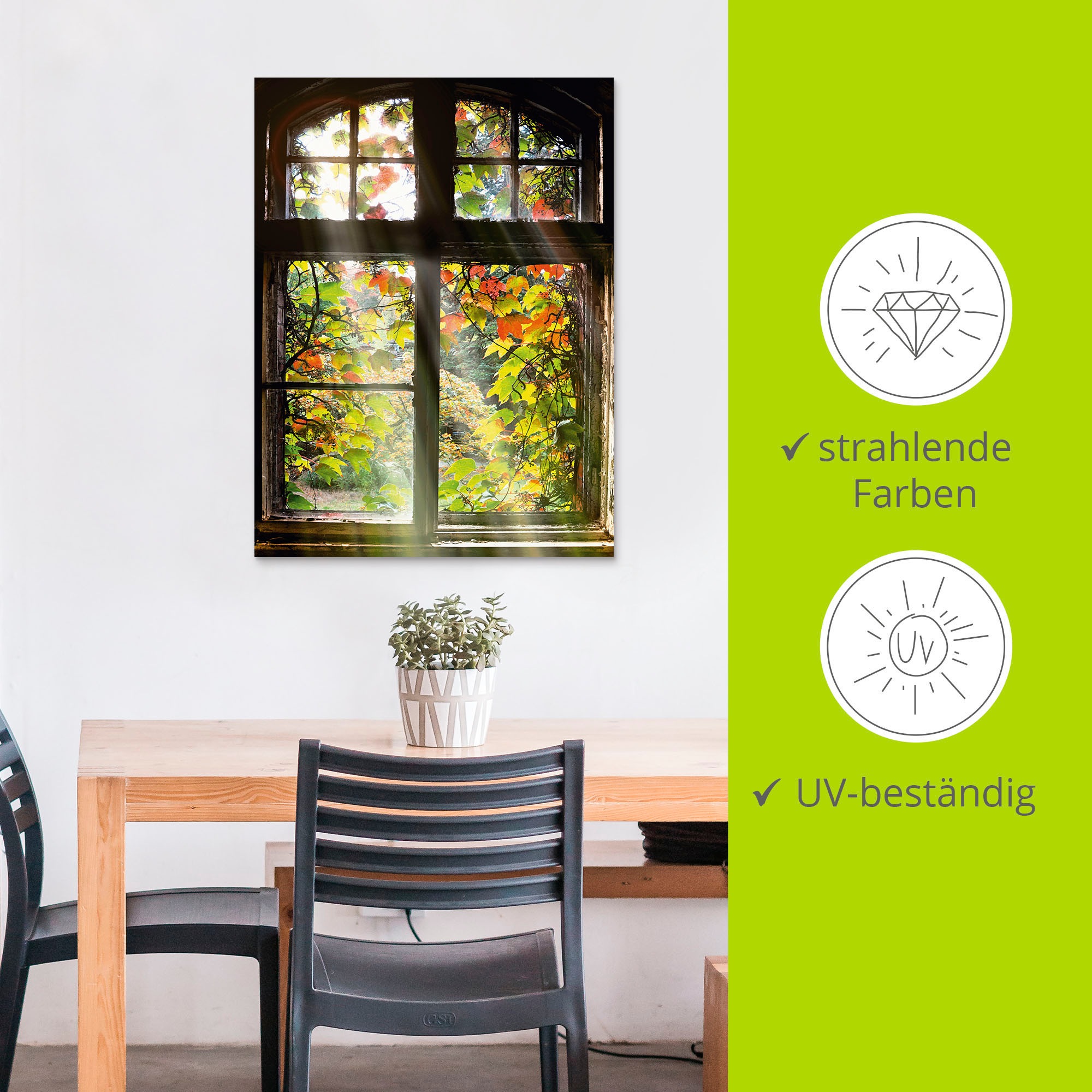 Artland Wandbild »Altbau«, Fenster & Türen, (1 St.), als Alubild, Outdoorbild, Leinwandbild, Poster, Wandaufkleber