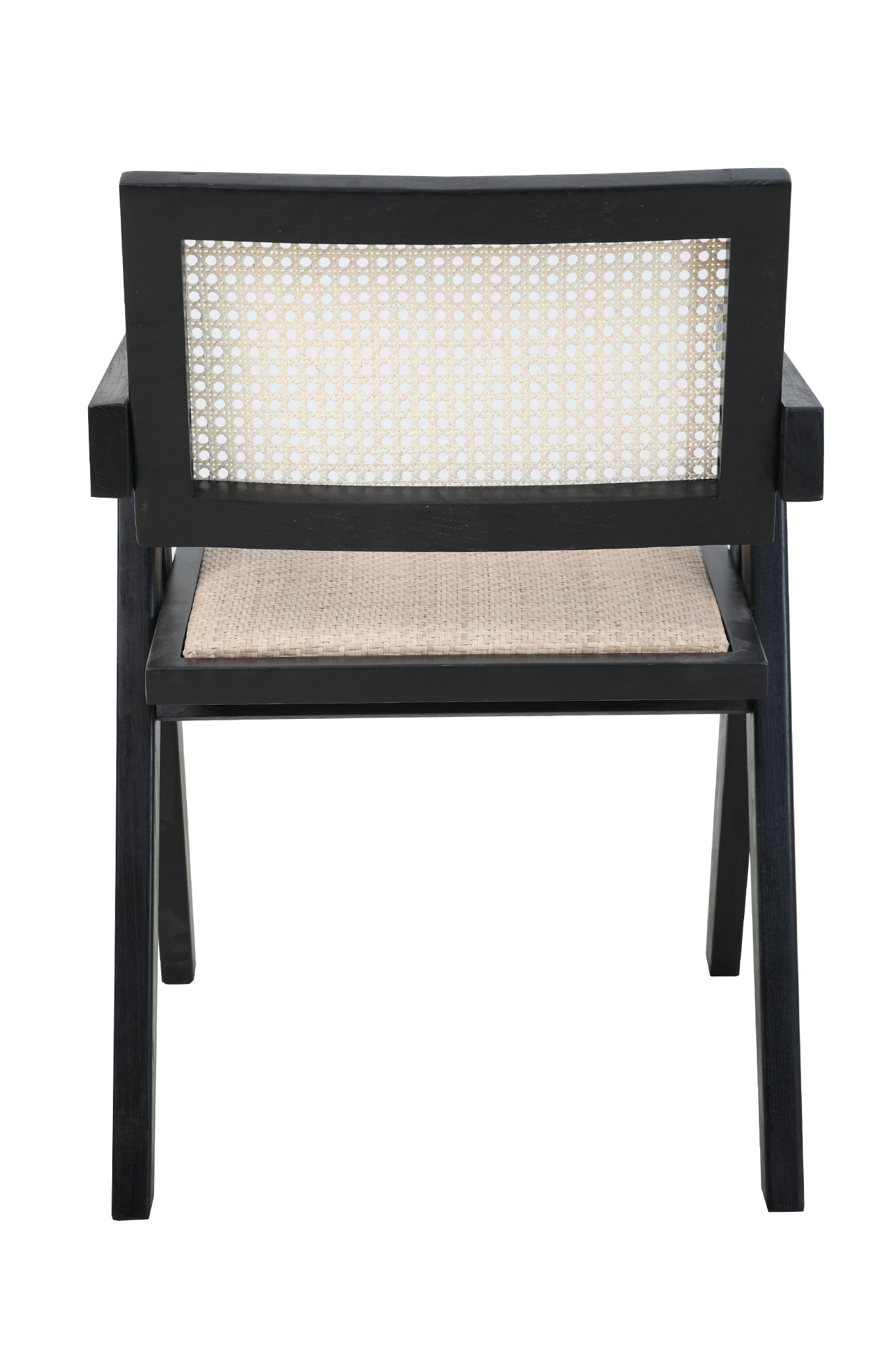 SIT Armlehnstuhl, gepolsteter Sitz, Rücken und Sitz mit Rattan