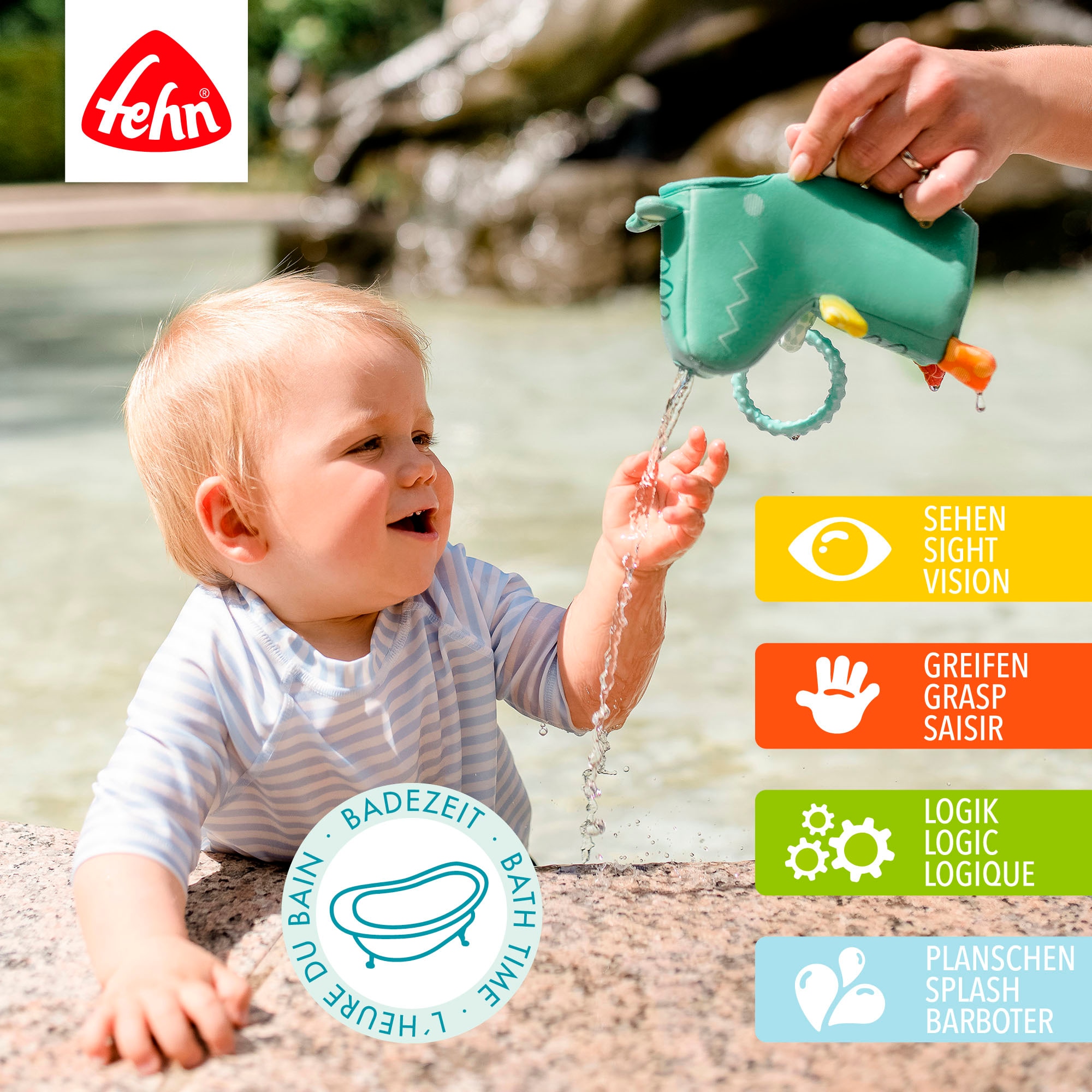 Fehn Badespielzeug »Plansch & Play, Gieß-Krokodil«