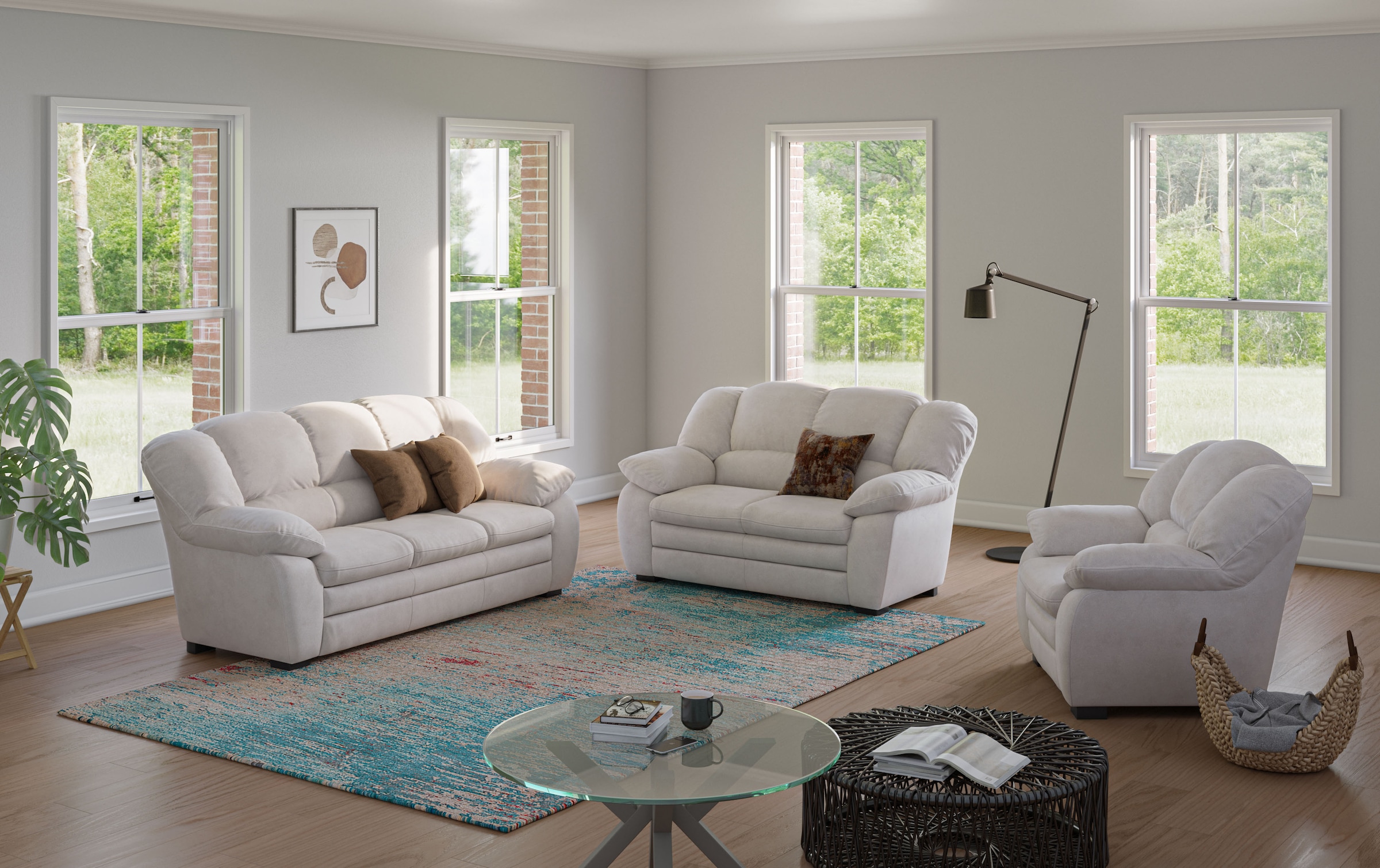 COTTA Polstergarnitur "Casino, Sofa Set, 3-2-1 Sitzer, Wohnzimmer Garnitur" günstig online kaufen