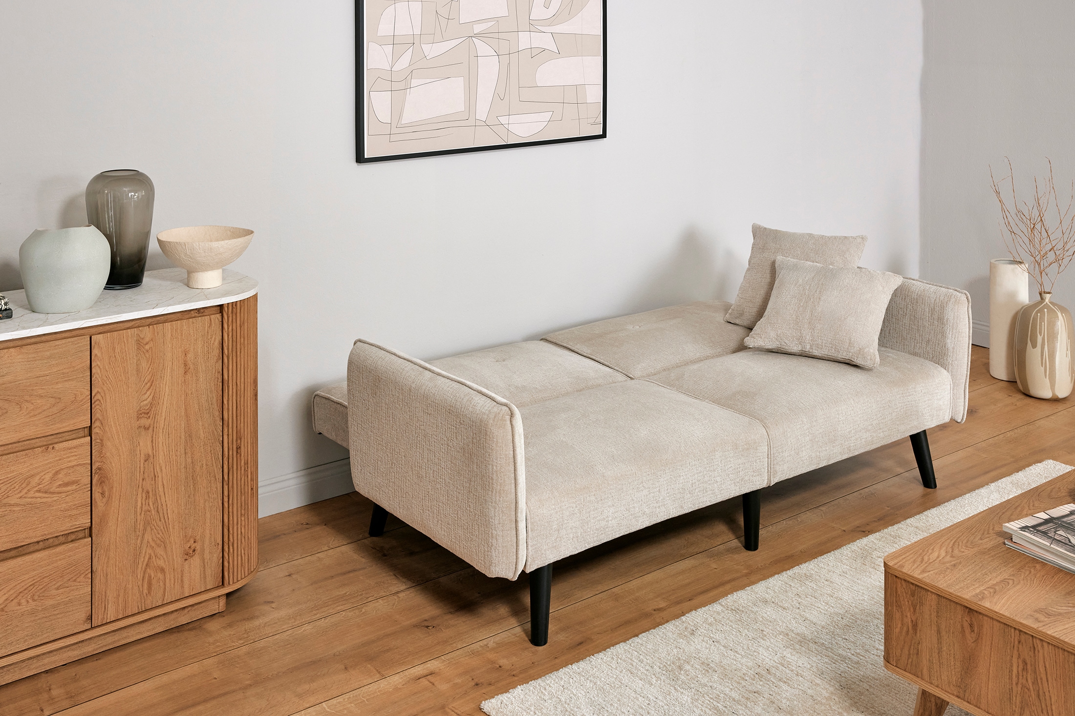 Jahnke Schlafsofa »CHILLAX DOT« mit Relax-und Schlaffunktion, inkl. Kissen, Breite 191 cm