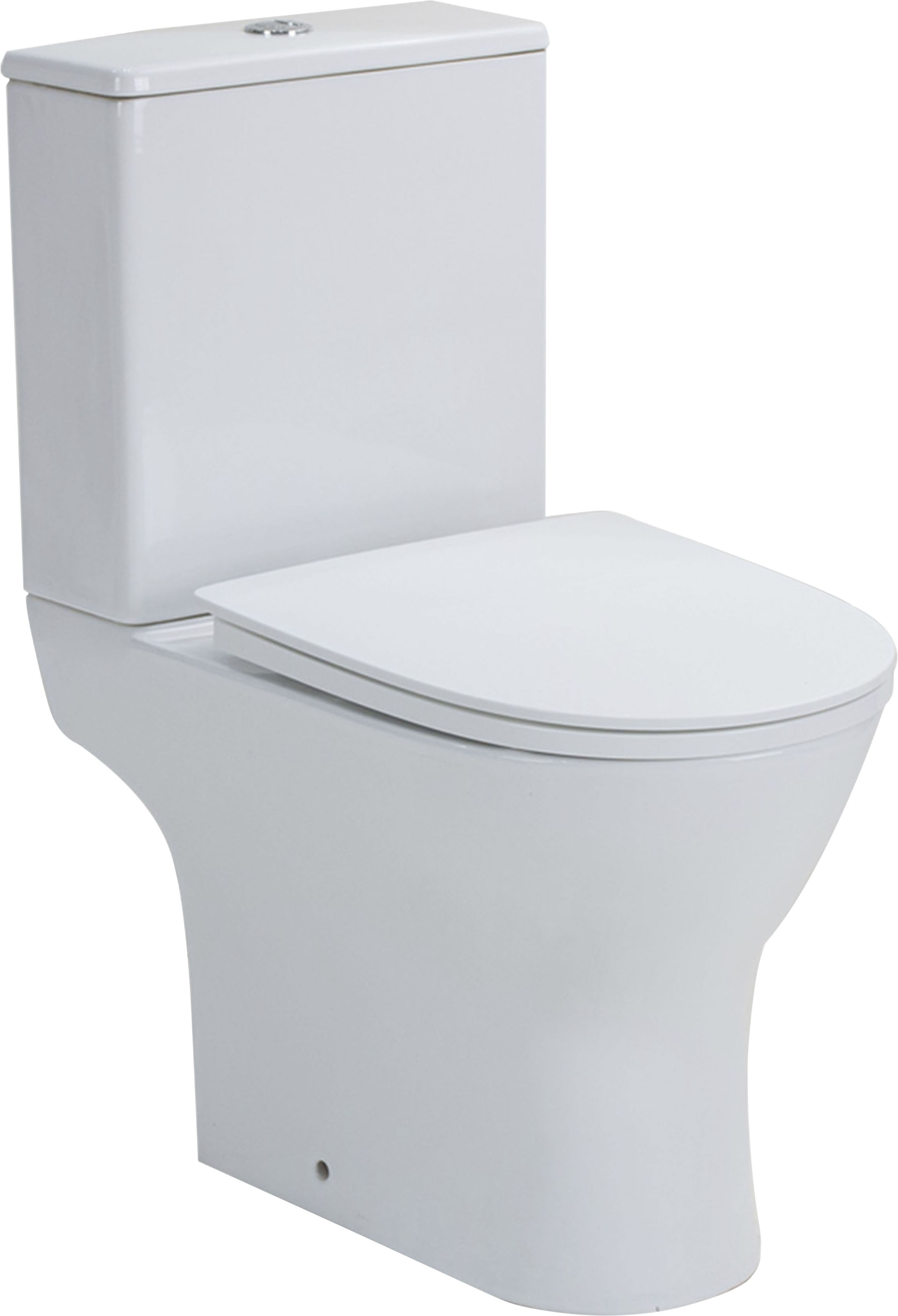 Tiefspül-WC »Paros«, (Set), Stand-WC inkl. WC-Sitz slim und Spülkasten