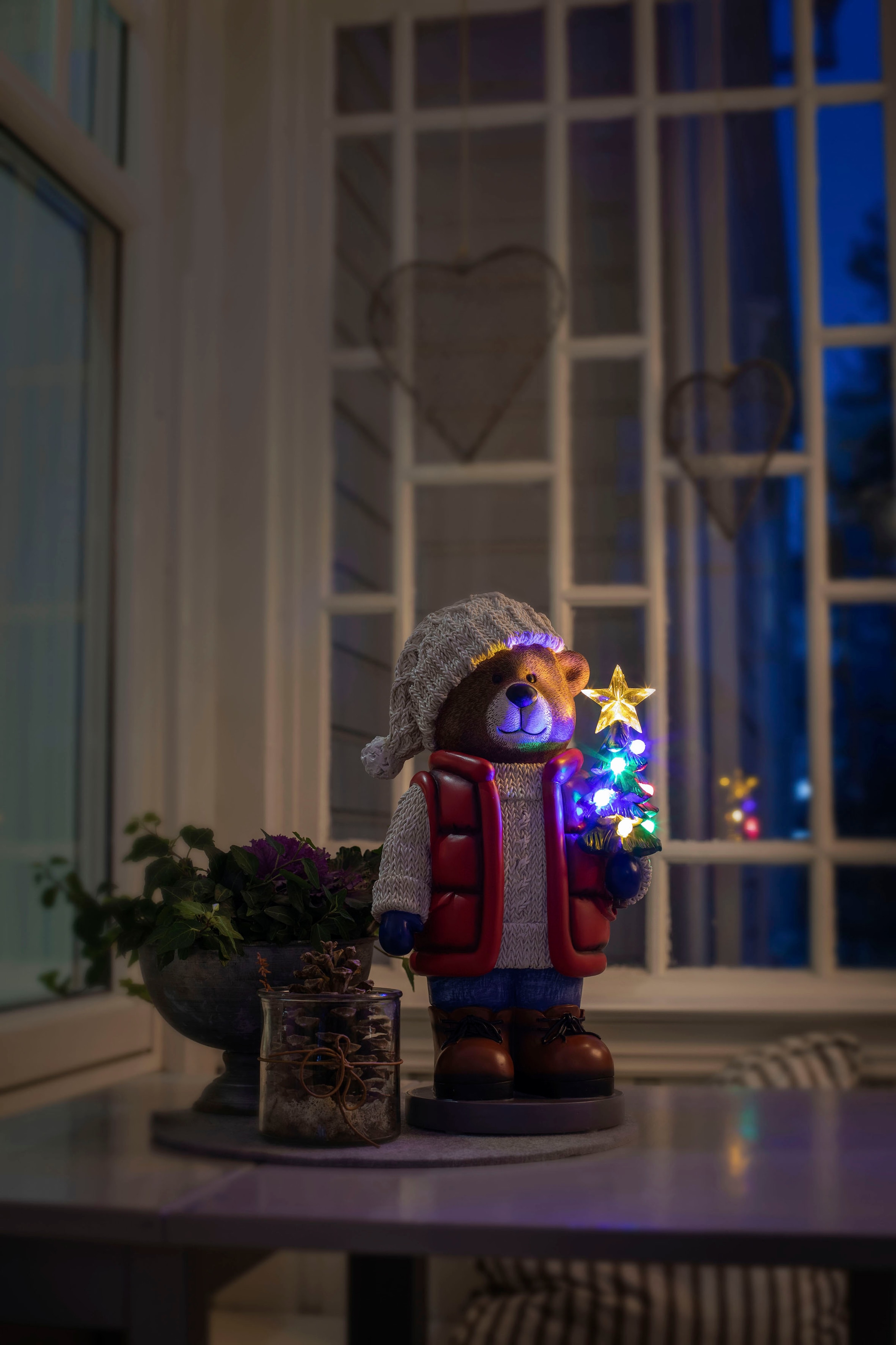 KONSTSMIDE LED Dekofigur »LED Teddybär, klein, mit 6h Timer, 8 bunte Dioden,  batteriebetrieben«, 8 flammig-flammig auf Raten bestellen | Leuchtfiguren