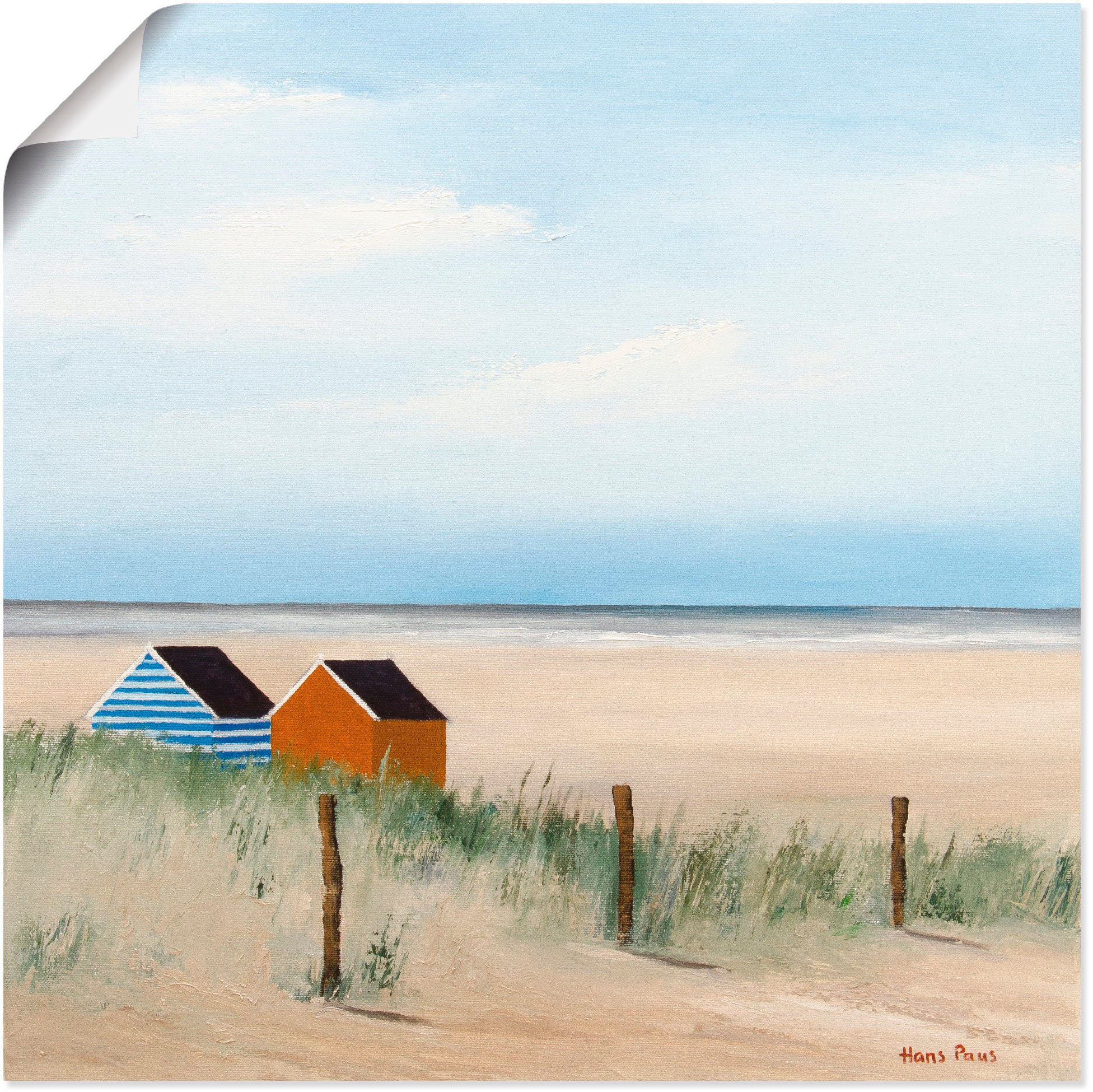 Artland Wandbild »Sonniger Morgen V« Strand 1 Stk. tlg. als Leinwandbild, P günstig online kaufen