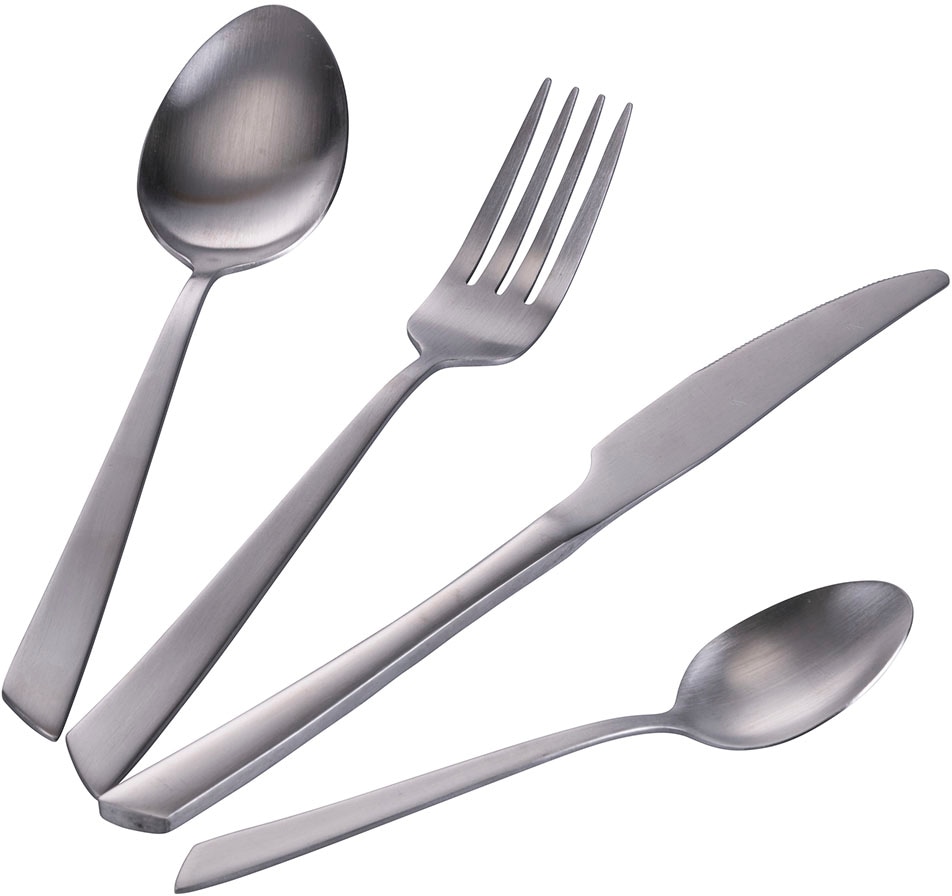 Villa d'Este Besteck-Set »Cut«, (Set, 24 tlg.), Essbesteck-Set, satiniert