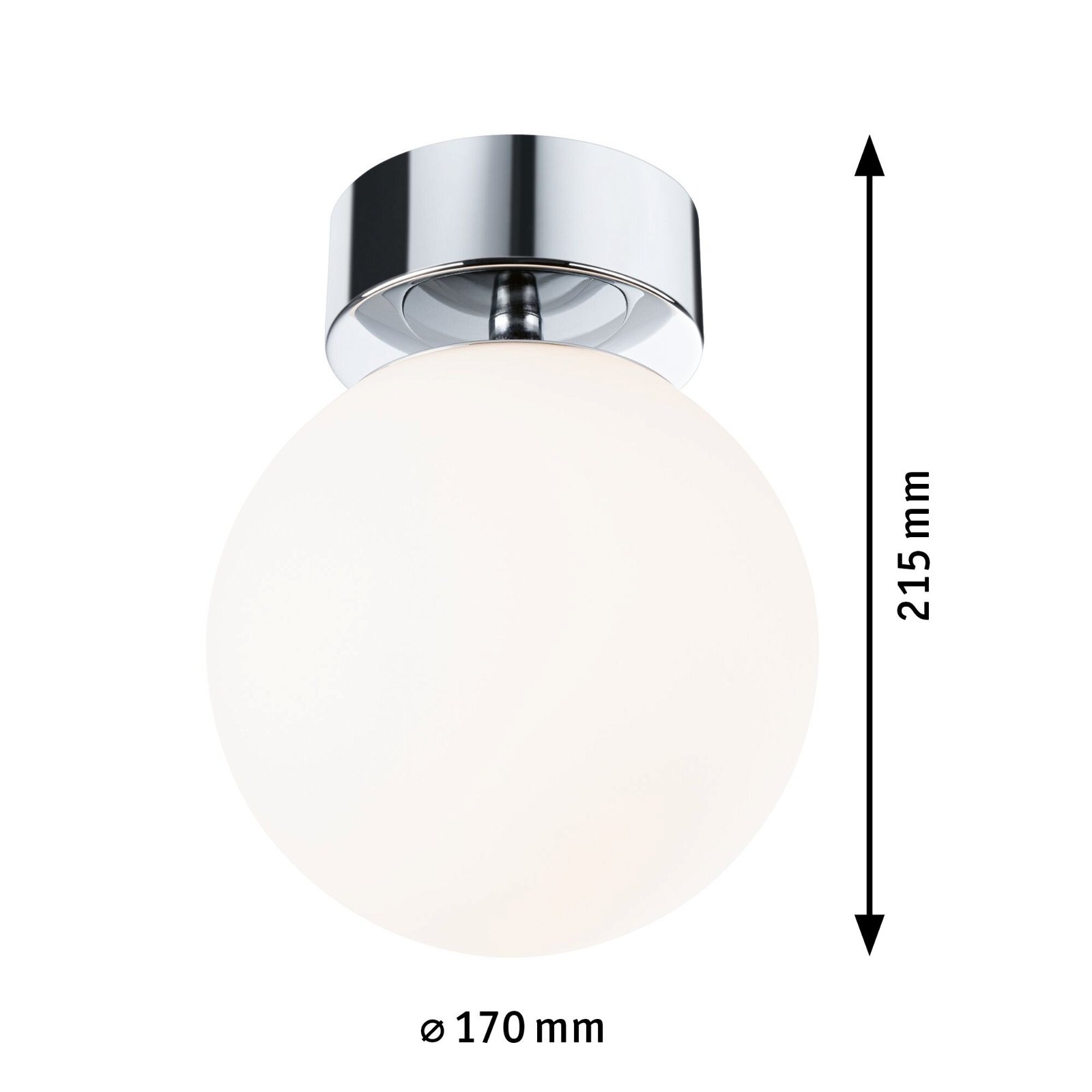 Paulmann LED Deckenleuchte »Selection Bathroom Gove IP44 3000K 9W Satin, Glas/Metall«, 1 flammig