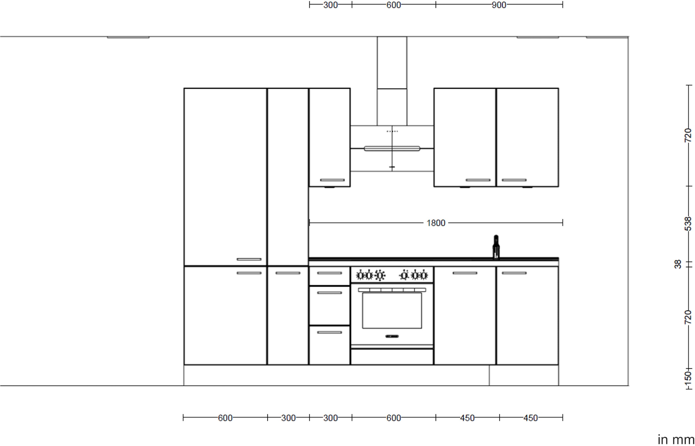 nobilia® Küchenzeile »"Laser II", Ausrichtung wählbar, Breite 270 cm« vormontiert, wahlw. mit unterschiedlichen E-Geräten-Sets