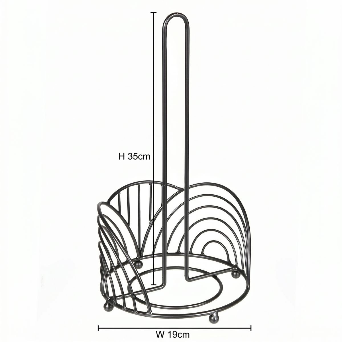 Ambiente Haus Küchenrollenhalter »Küchenrollenständer in schwarz (H) 35cm« Papiertuchhalter